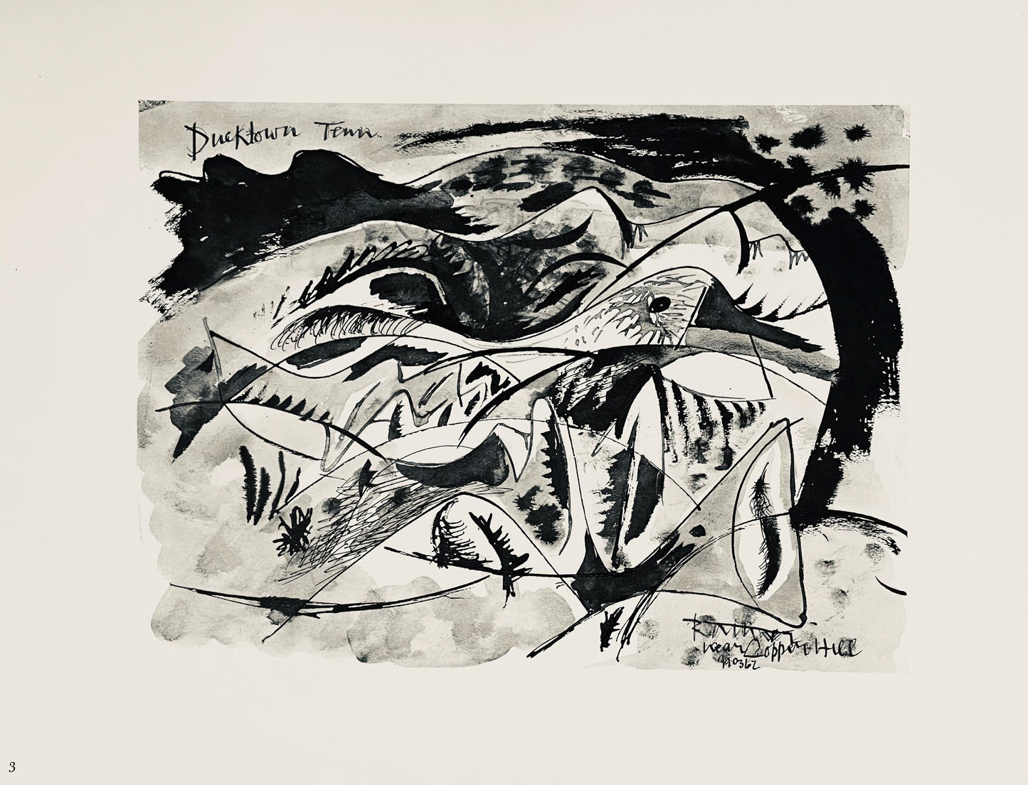 Abraham Rattner, Ducktown, Tennessee, Limited Edition Lithograph