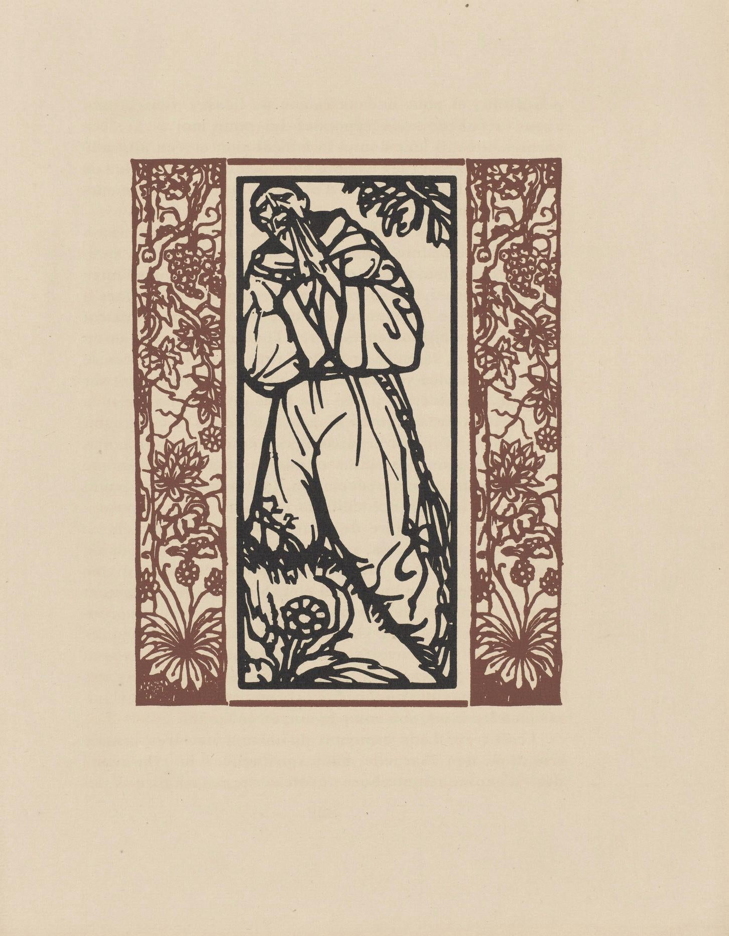 Émile Bernard, Composition (Morane, No. 100), Les Petites Fleurs de St. Françoise, Limited Edition Woodcut