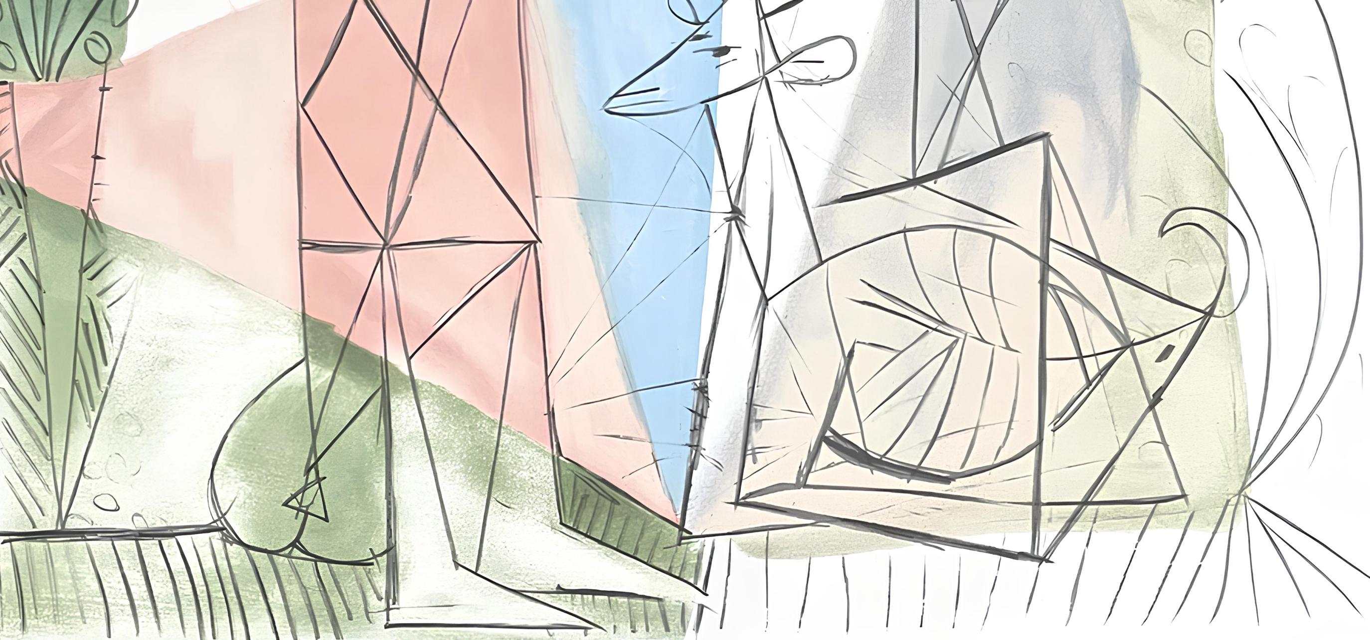 Pablo Picasso, Le Joueur de flûte et Gazelle, Marina Picasso Collection, Official Limited Edition Lithograph