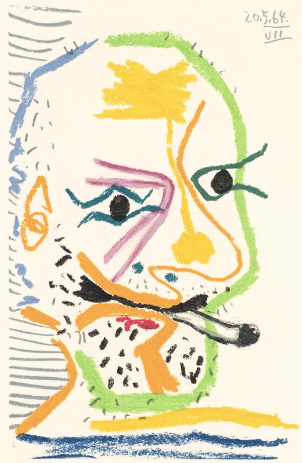 Pablo Picasso, Composition, Le Goût du Bonheur (Cramer 148; Bloch 2013), Limited Edition Mixed Media Lithograph