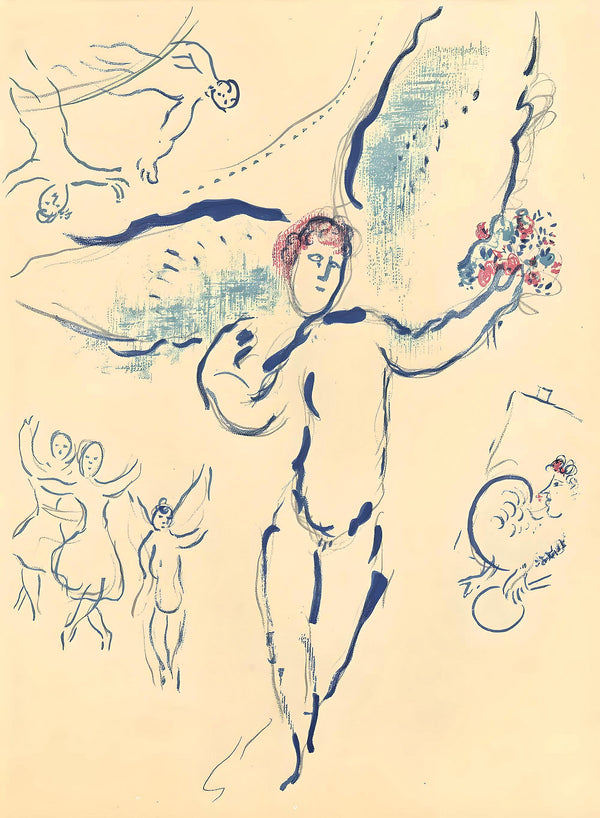 Marc Chagall, Composition (Cramer 61), Le Plafond de l'Opéra de Paris, Limited Edition Lithograph