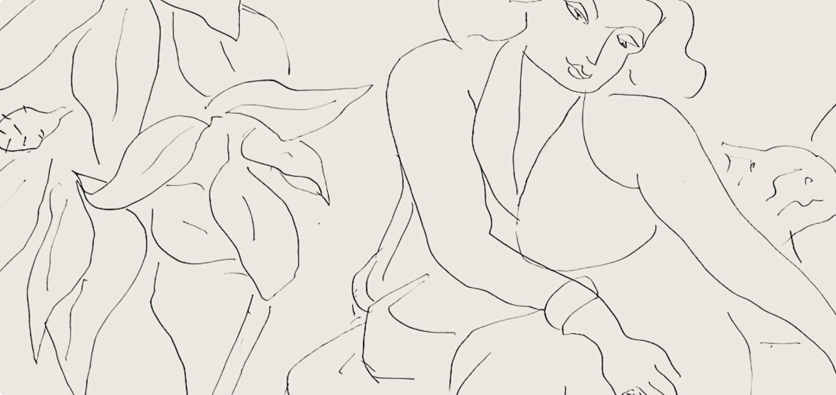 Henri Matisse, Série E, var. 11 (Duthuit 9), Henri Matisse, Dessins, Thèmes et variations, Limited Edition Lithograph