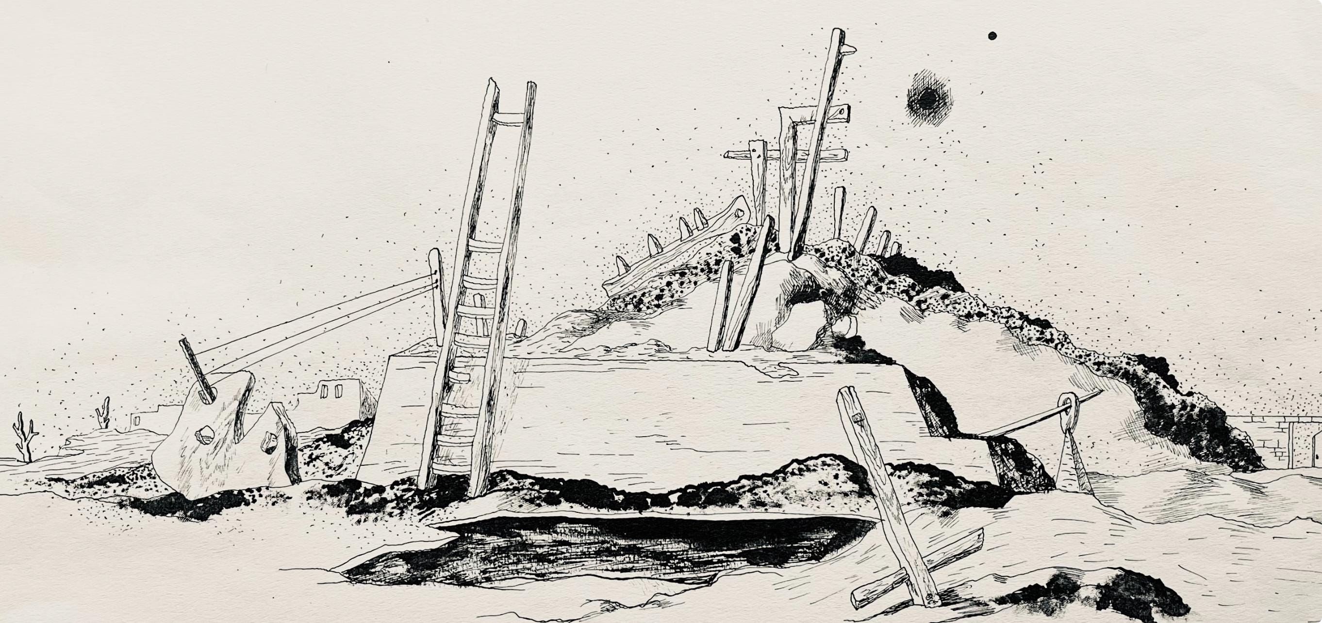 Jean Lurçat, aprèsça on recommence, huit dessins à la plume, Limited Edition Lithograph