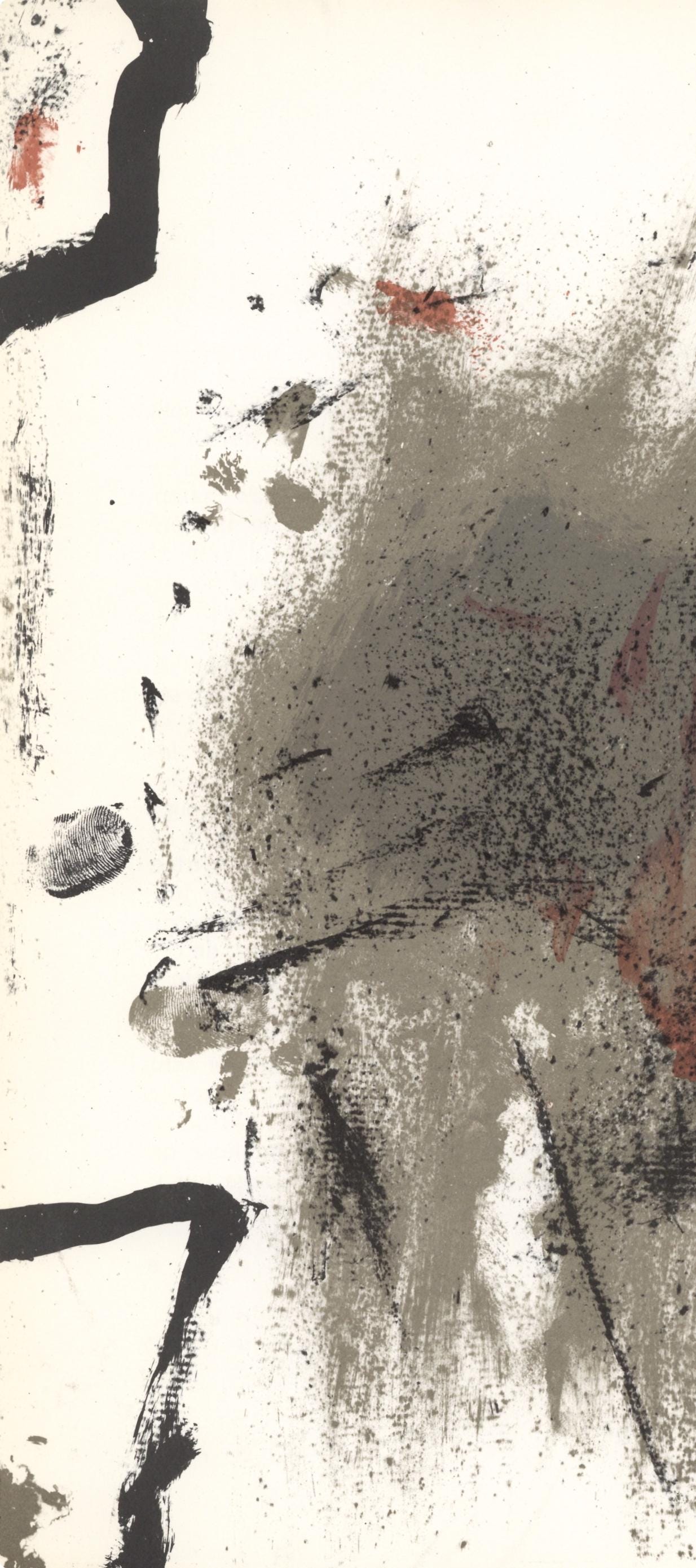 Antoni Tàpies, Composition, Derrière le miroir, Limited Edition Lithograph