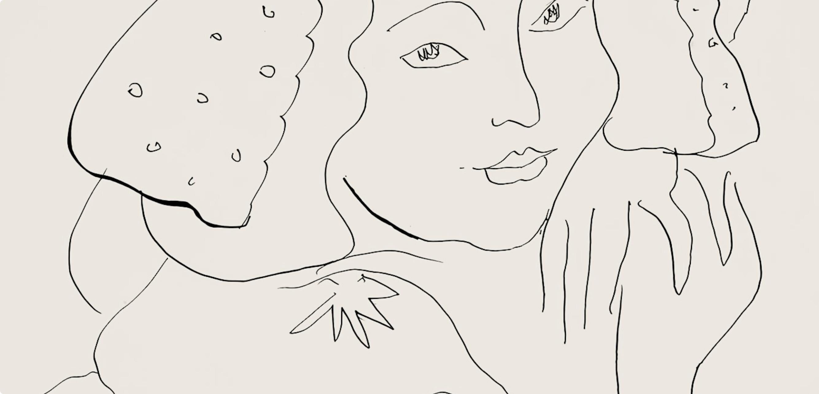 Henri Matisse, Série I, var. 10 (Duthuit 9), Henri Matisse, Dessins, Thèmes et variations, Limited Edition Lithograph