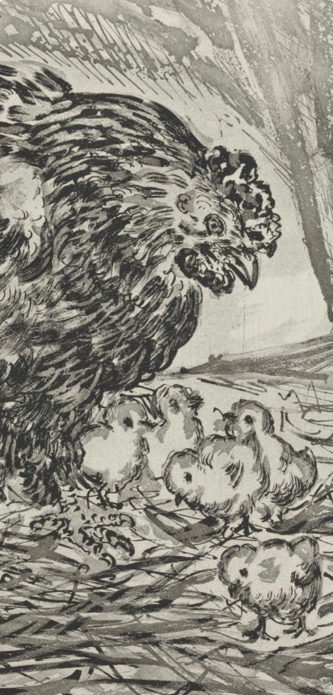 Pablo Picasso, La Mère poule, Histoire naturelle, Limited Edition Lithograph