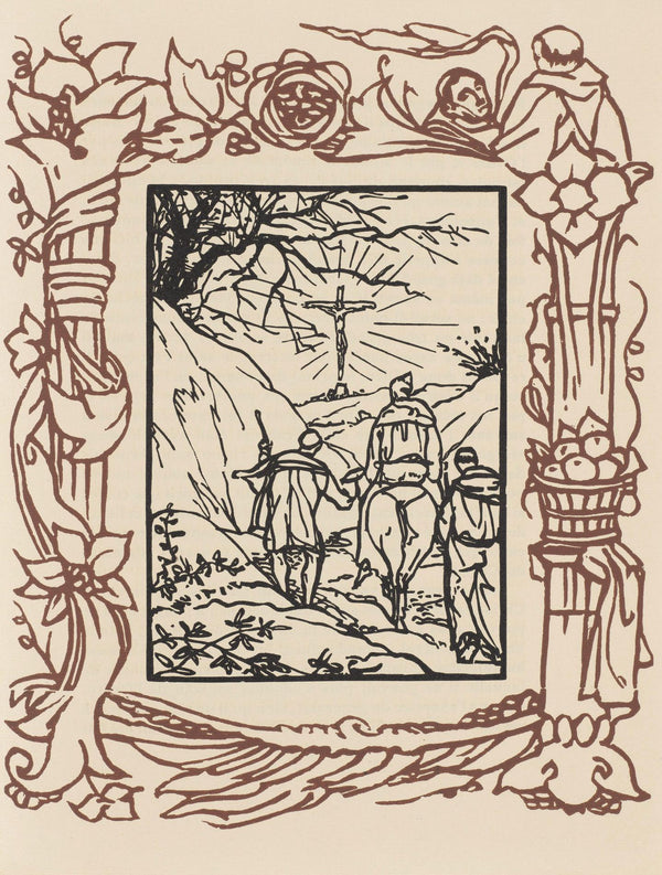 Émile Bernard, Composition (Morane, No. 100), Les Petites Fleurs de St. Françoise, Limited Edition Woodcut