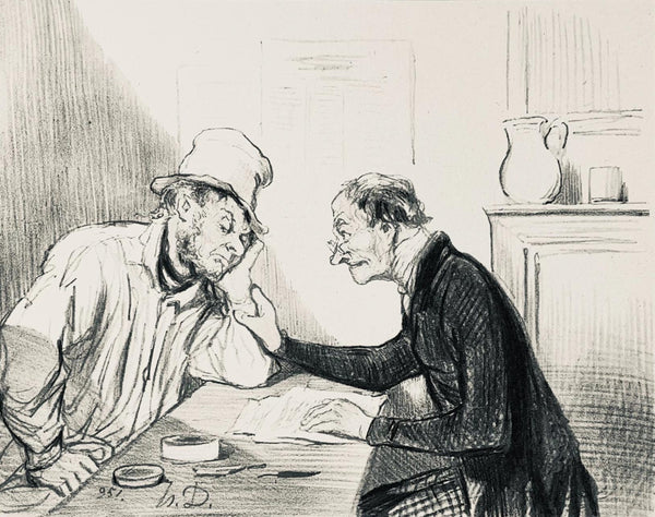 Honoré Daumier, Composition, Honoré Daumier, Law and Justice, Limited Edition Lithograph