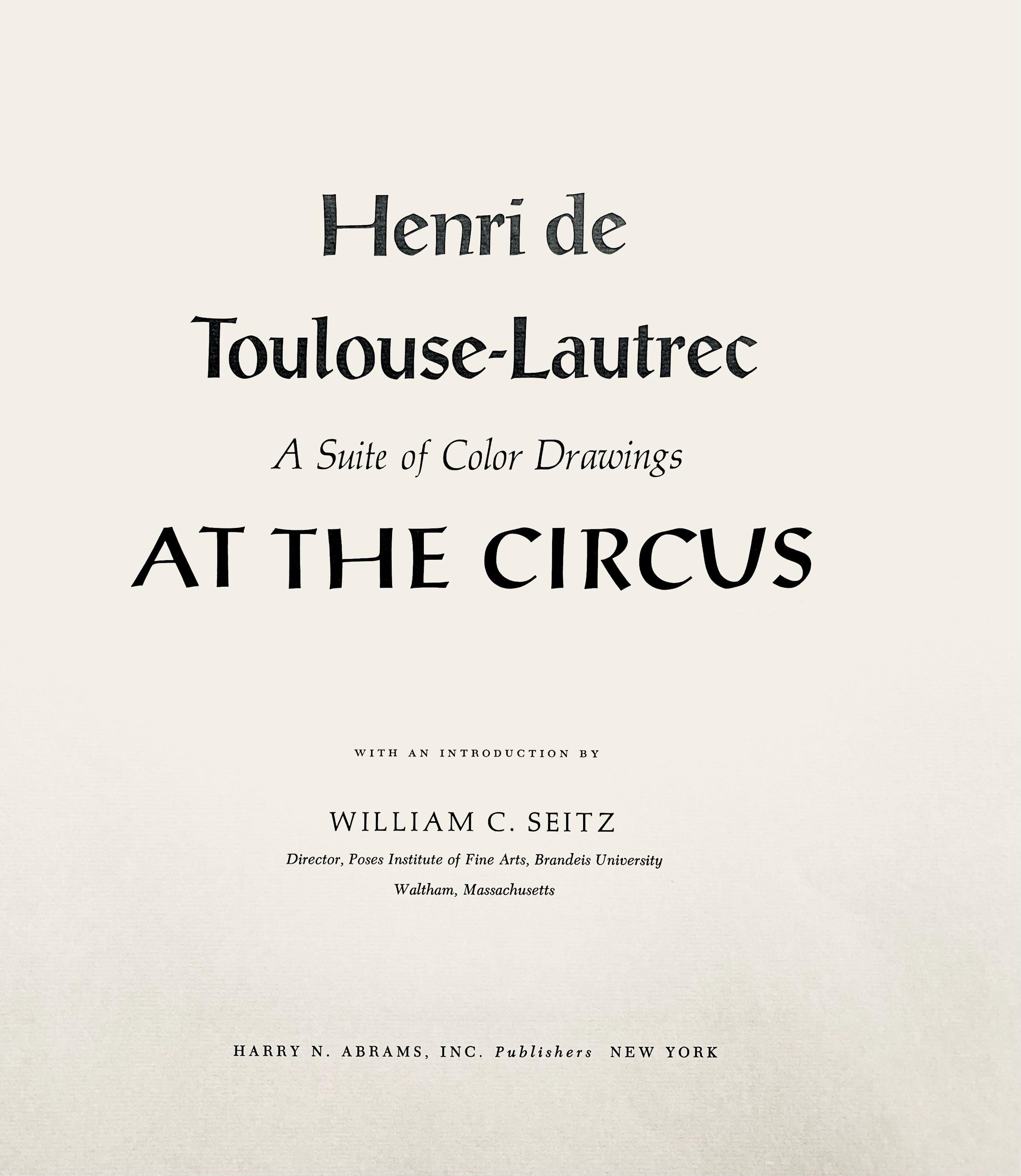Henri de Toulouse-Lautrec, Circus Acrobats, Henri de Toulouse-Lautrec, At the Circus, Limited Edition Lithograph