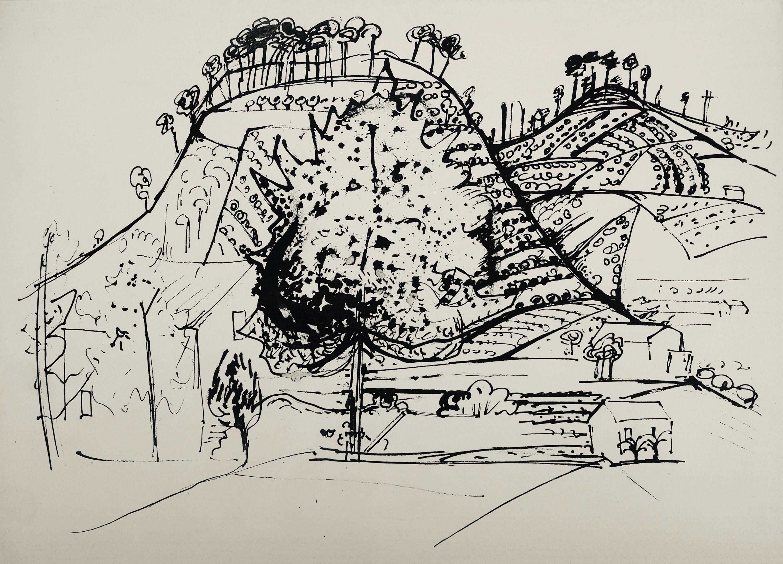 Édouard Pignon, Composition, Arbres et Voiles, Limited Edition Lithograph