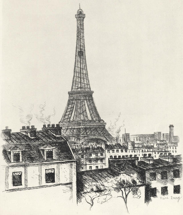 René Durey, Le Champ de Mars, A La gloire à Paris, Limited Edition Etching
