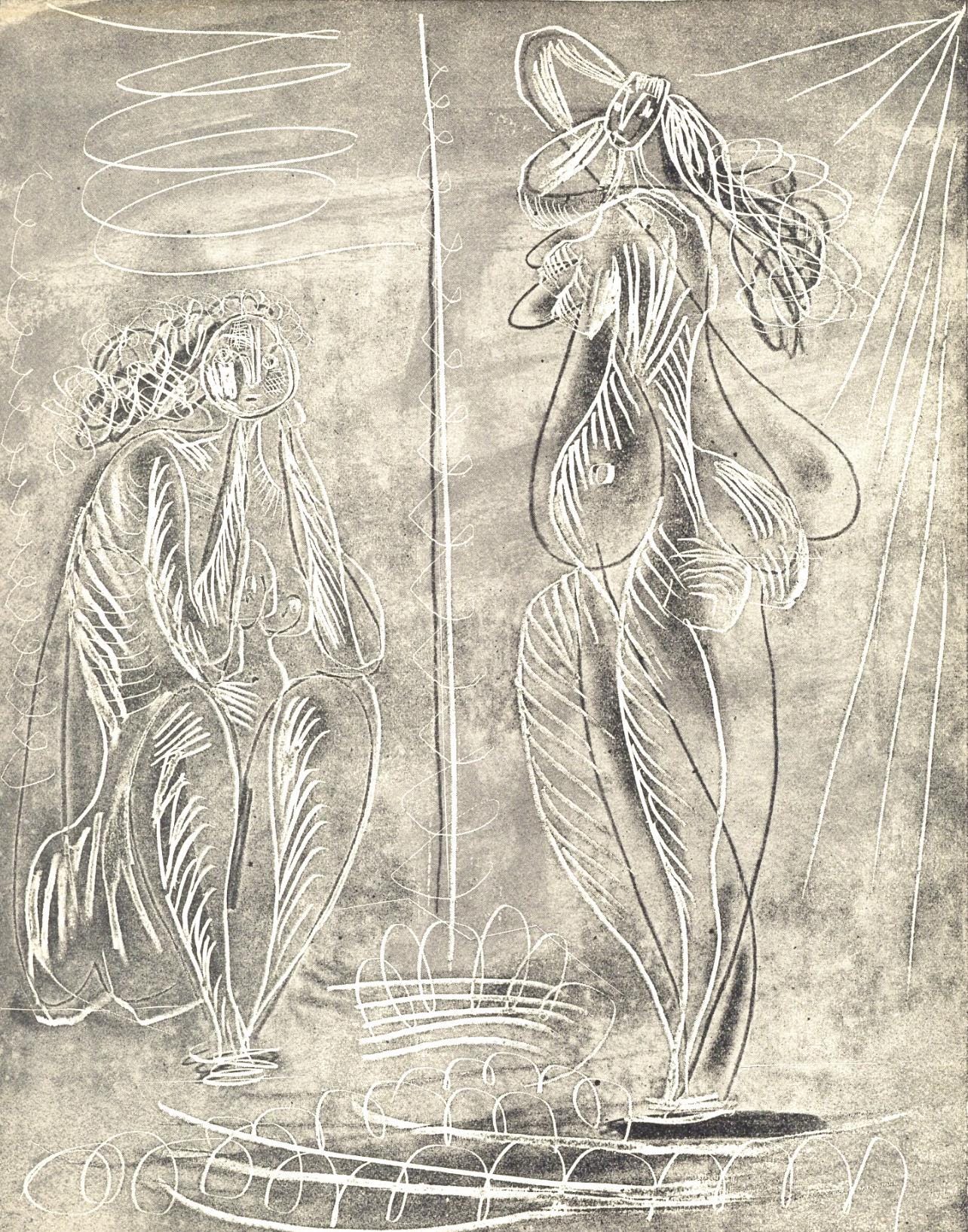 Pablo Picasso, Trois baigneuses (Bloch 361a-e; Baer 683-688; Cramer 38), La Chèvre-Feuille, Limited Edition Engraving