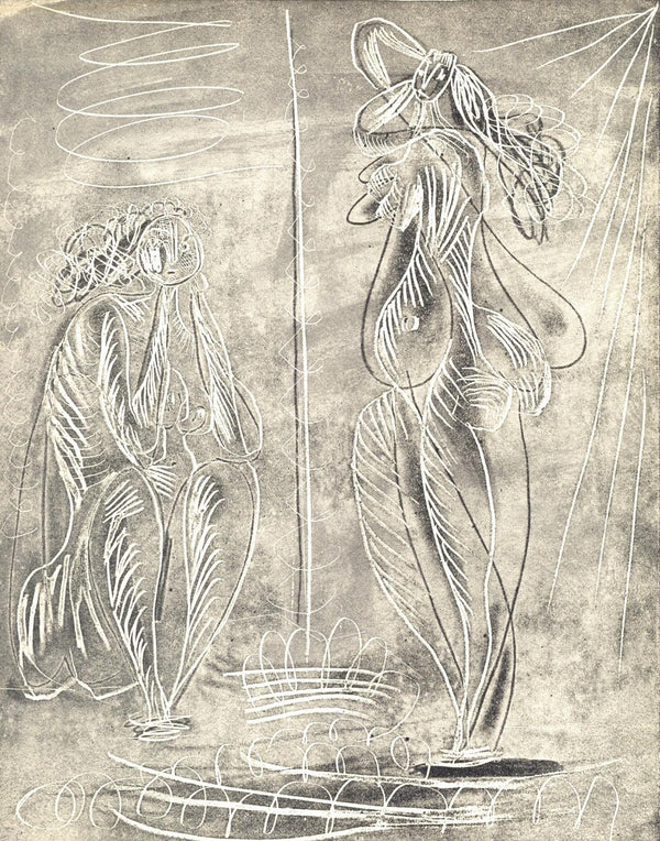 Pablo Picasso, Trois baigneuses (Bloch 361a-e; Baer 683-688; Cramer 38), La Chèvre-Feuille, Limited Edition Engraving