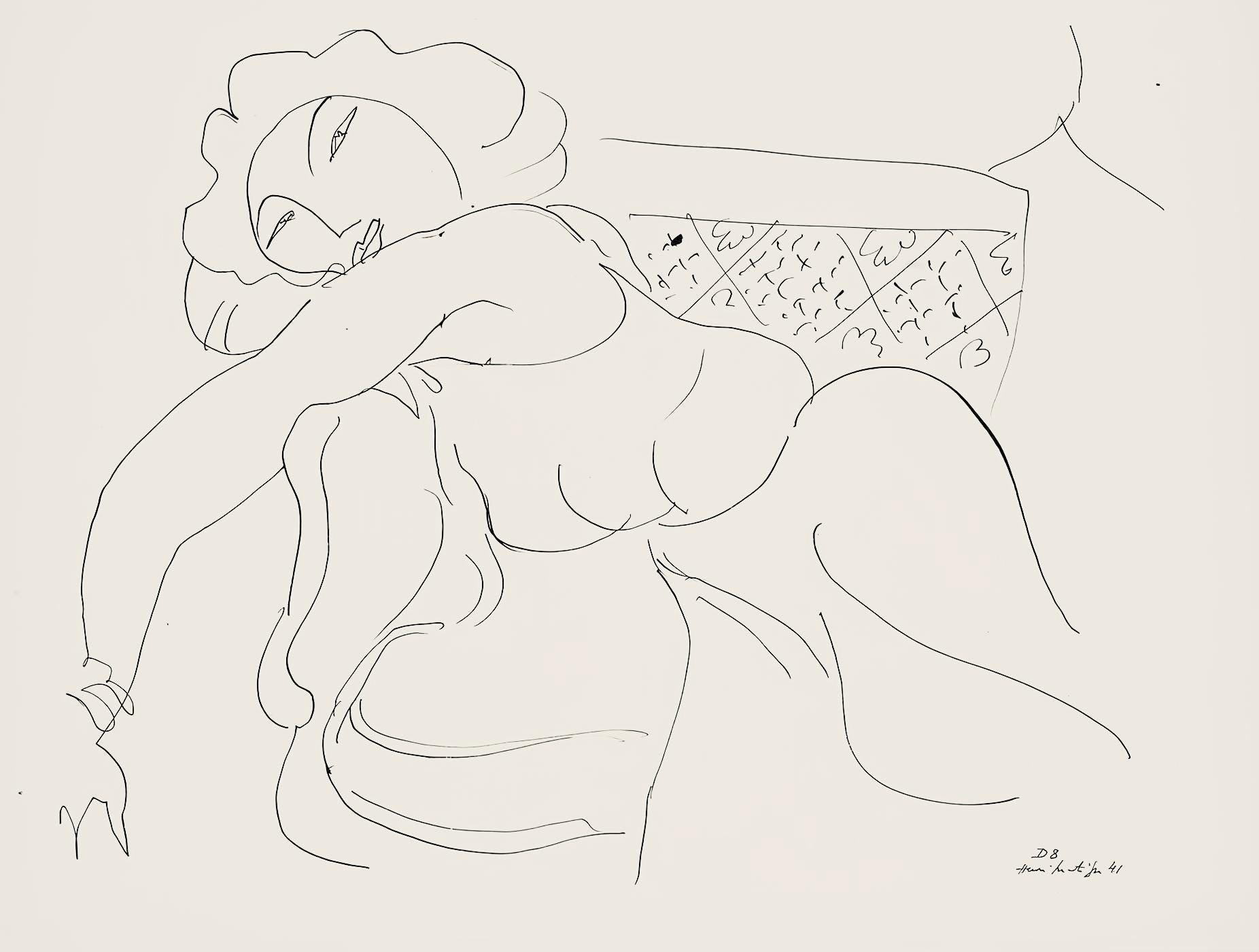 Henri Matisse, Série D, var. 8 (Duthuit 9), Henri Matisse, Dessins, Thèmes et variations, Limited Edition Lithograph