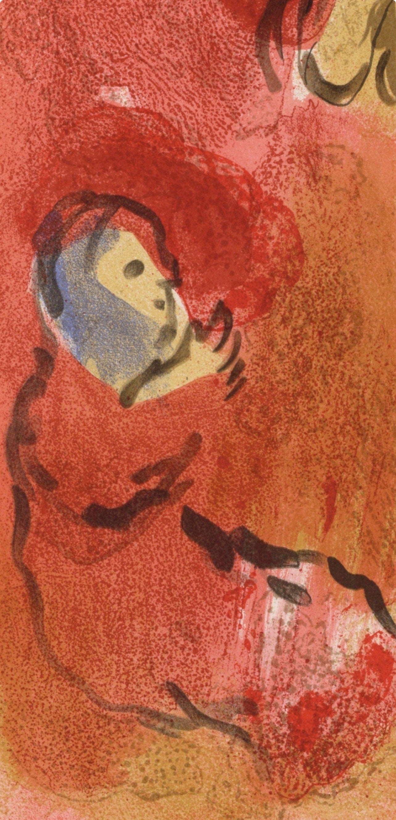 Marc Chagall, Ruth gleaning (Mourlot 117-46; Cramer 25), Drawings from the Bible by Marc Chagall, Verve: Revue, Limited Edition Lithograph