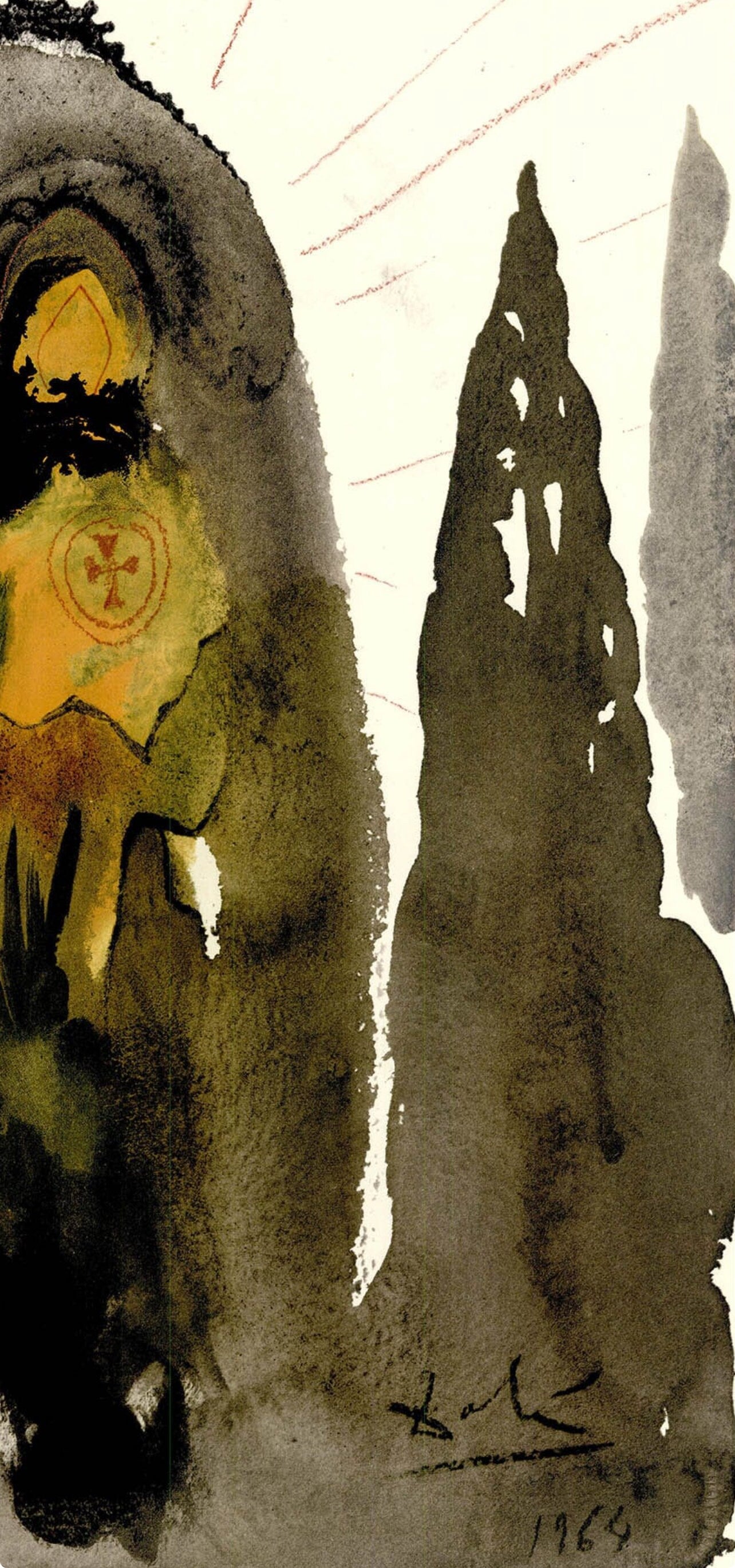 Salvador Dali, Composition (Michler/Löpsinger 1600; Field 69-3), Biblia Sacra, Limited Edition Lithograph