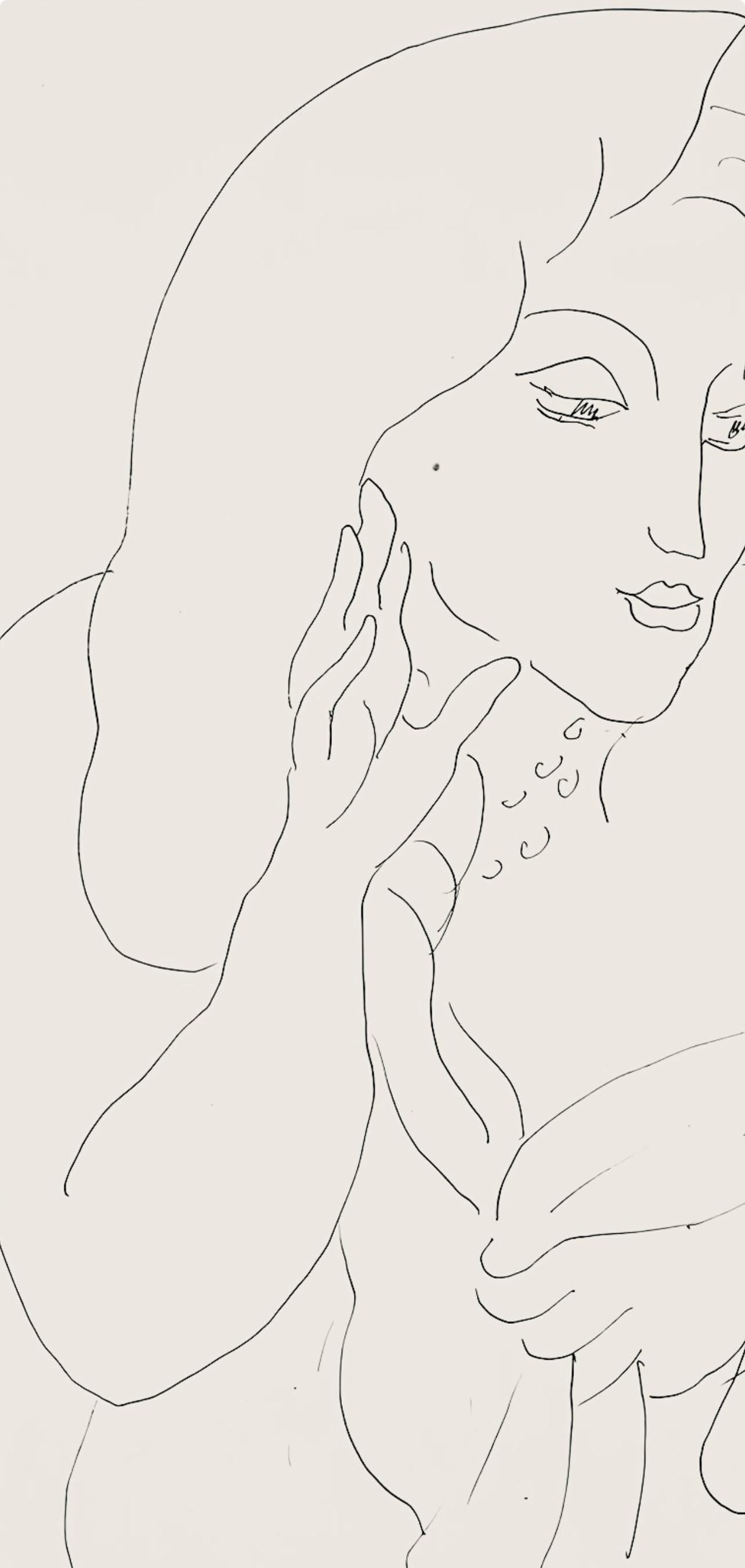 Henri Matisse, Série K, var. 4 (Duthuit 9), Henri Matisse, Dessins, Thèmes et variations, Limited Edition Lithograph