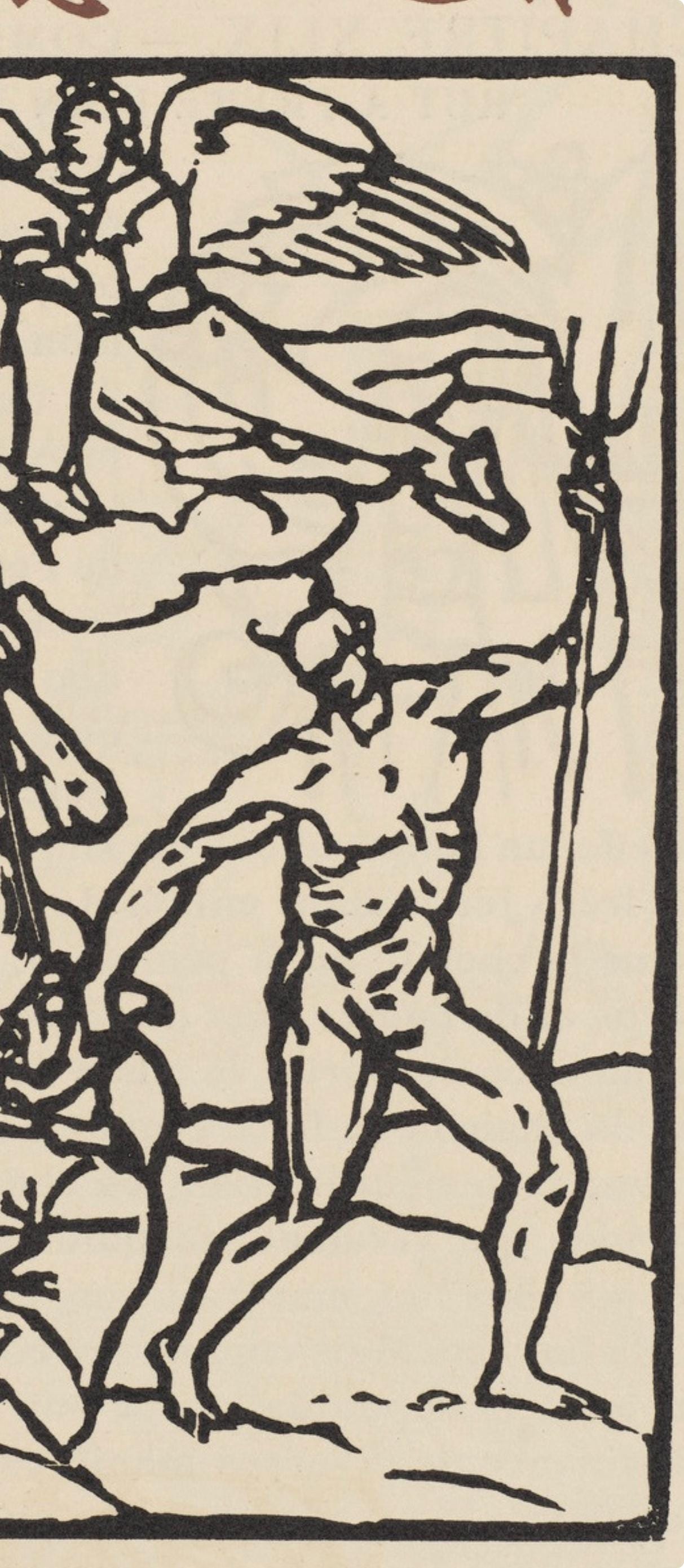 Émile Bernard, Composition (Morane, No. 100), Les Petites Fleurs de St. Françoise, Limited Edition Woodcut