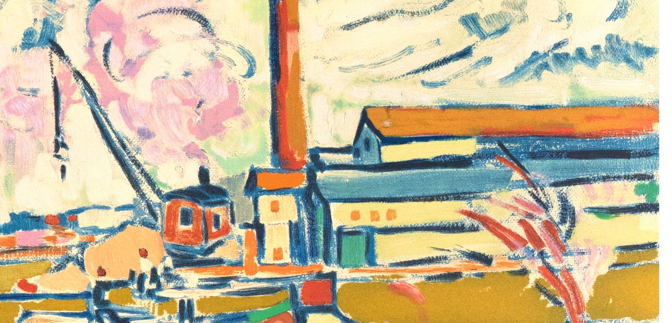 Maurice de Vlaminck, Paysage à Chatou, Fauves, Collection Pierre Lévy, Limited Edition Lithograph