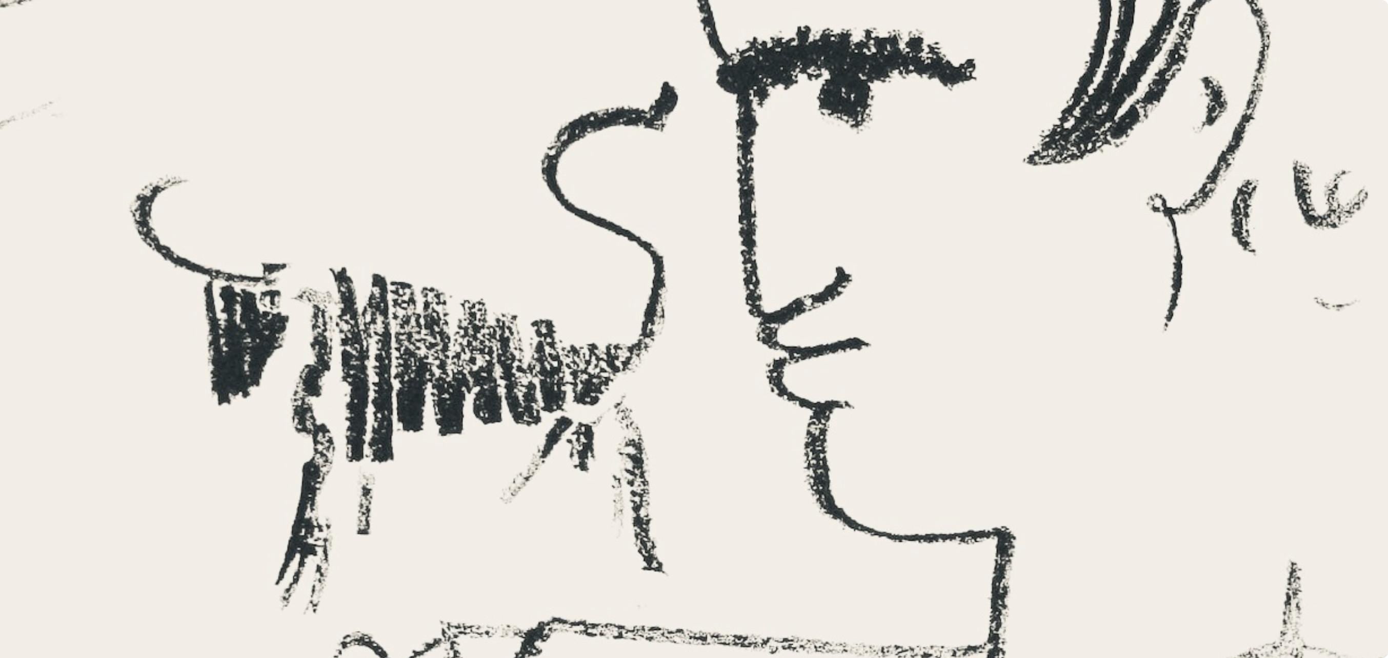 Jean Cocteau, Composition, Taureaux, Limited Edition Lithograph