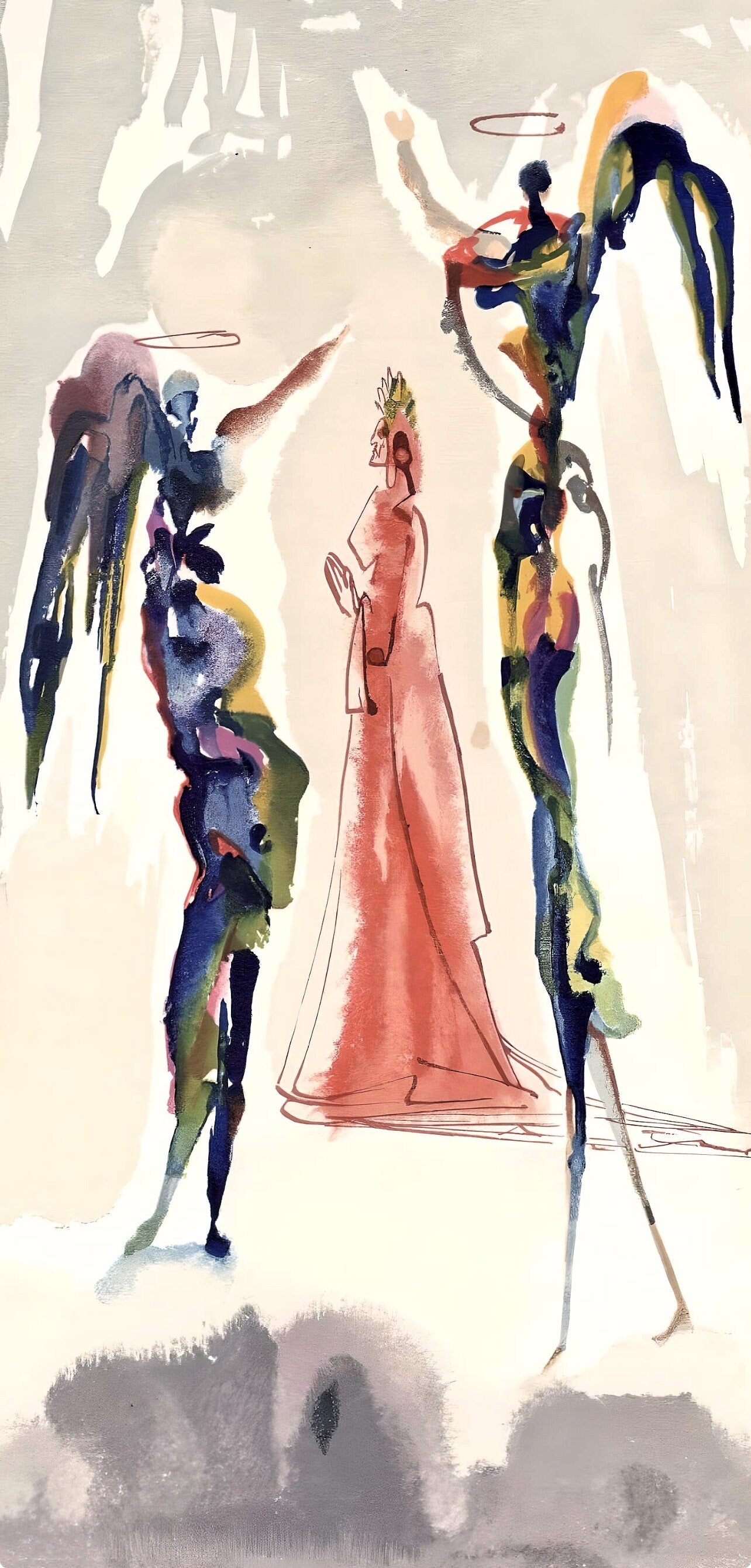 Salvador Dali, The Angels of the Empyrean (Michler/Löpsinger 1039-1138; Field 189-200), La Divine Comédie, Limited Edition Woodcut
