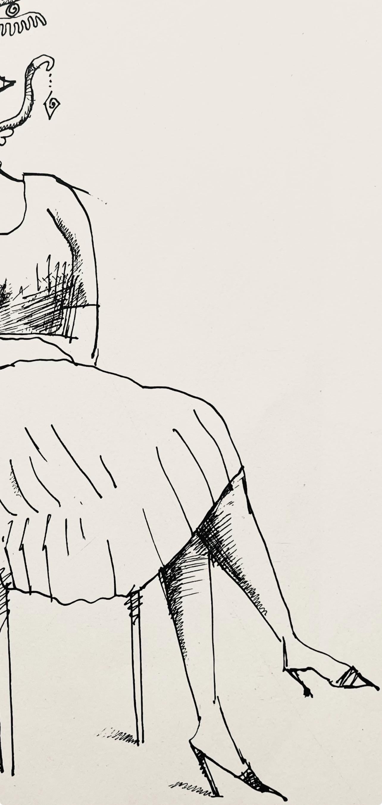 Saul Steinberg, Composition, Derrière le miroir, Limited Edition Lithograph