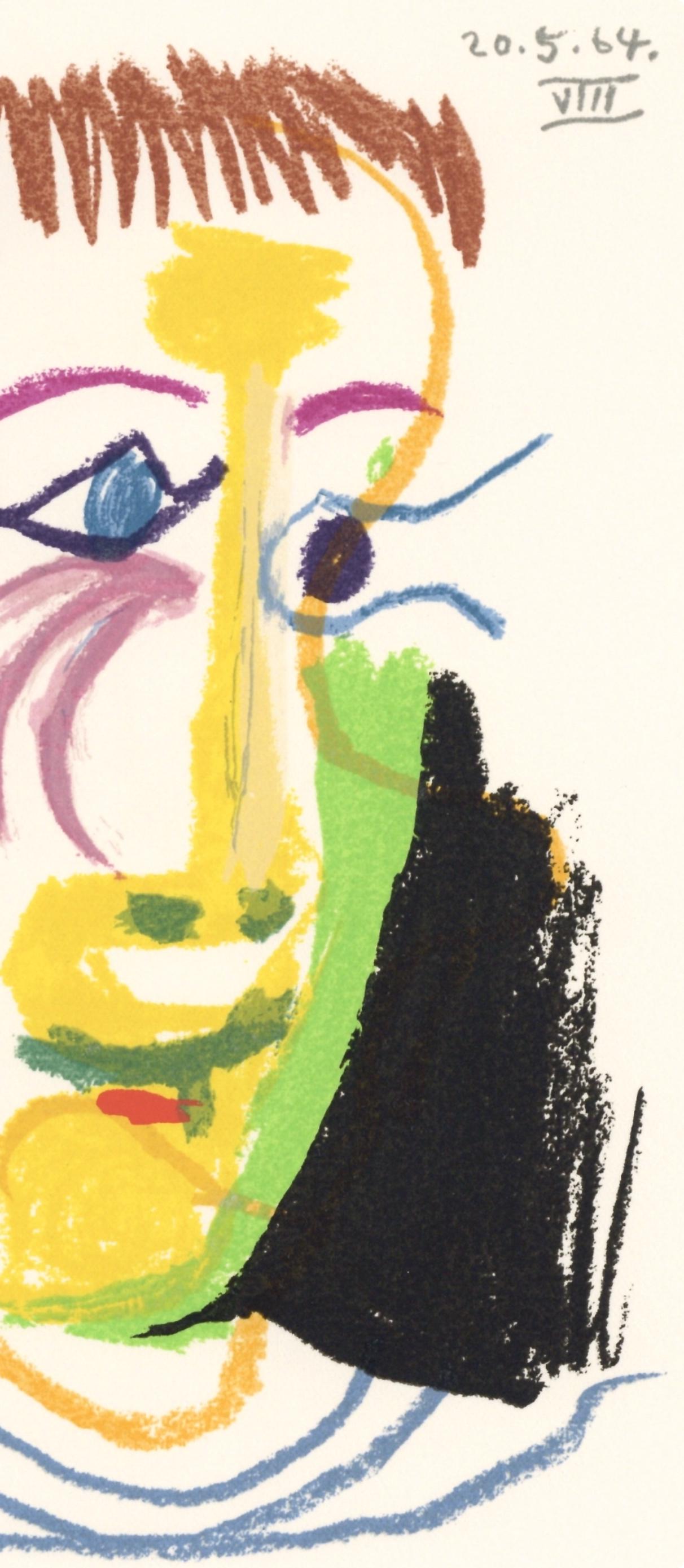 Pablo Picasso, Composition, Le Goût du Bonheur (Cramer 148; Bloch 2013), Limited Edition Mixed Media Lithograph