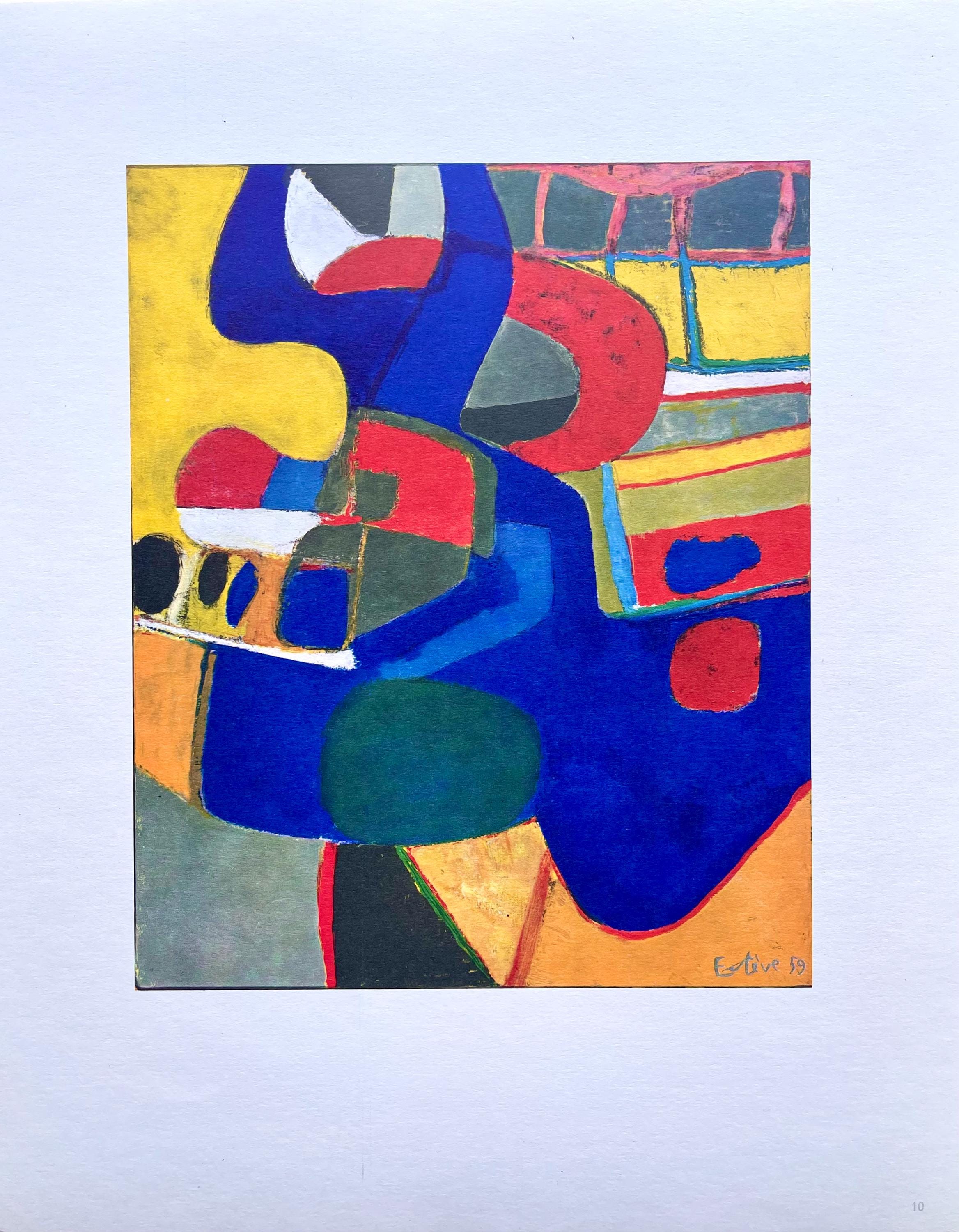 Maurice Estève, Composition, Maurice Estève, Peintres d'aujourd'hui, Limited Edition Lithograph