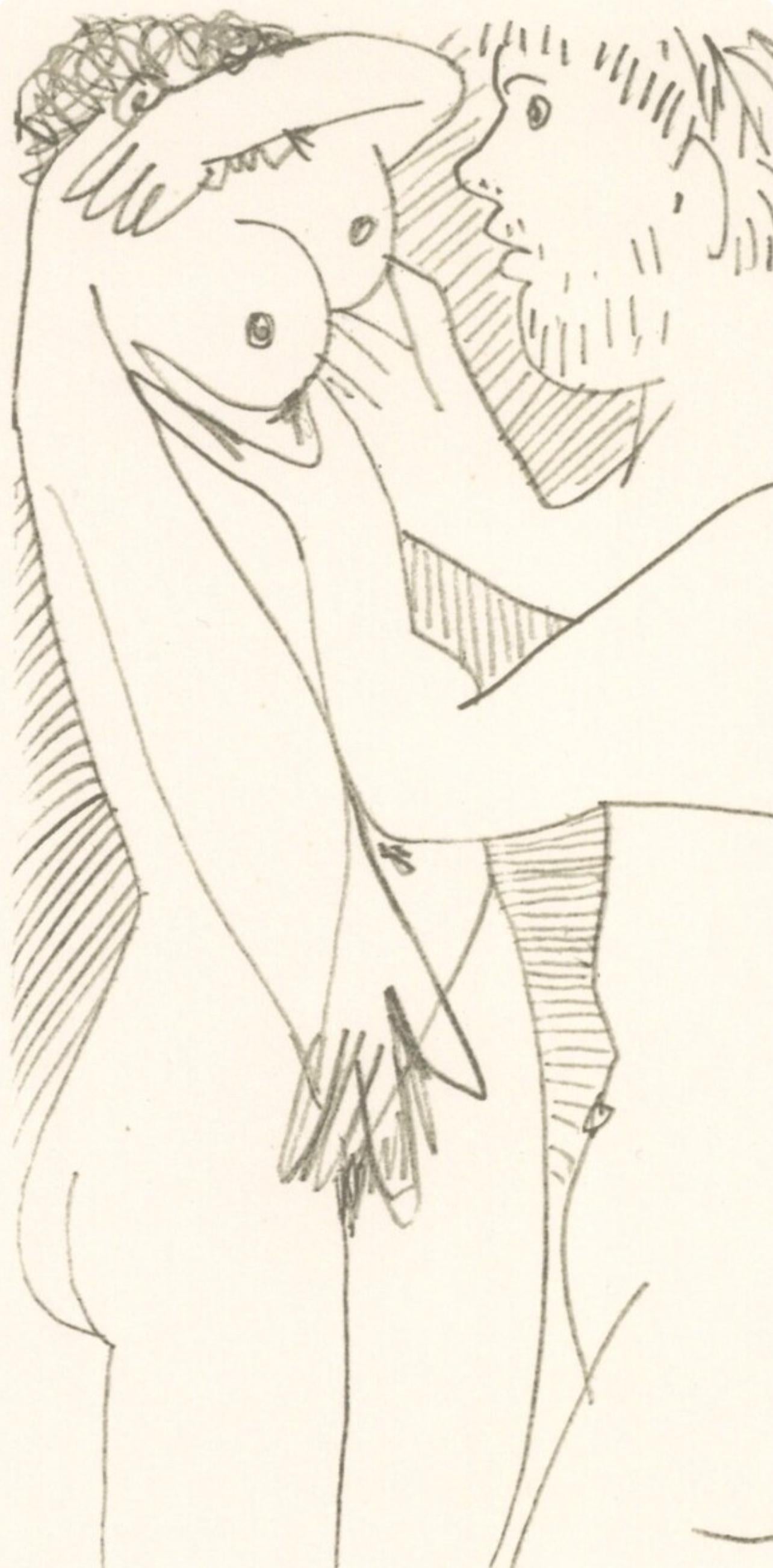 Pablo Picasso, Composition, Le Goût du Bonheur (Cramer 148; Bloch 2013), Limited Edition Mixed Media Lithograph