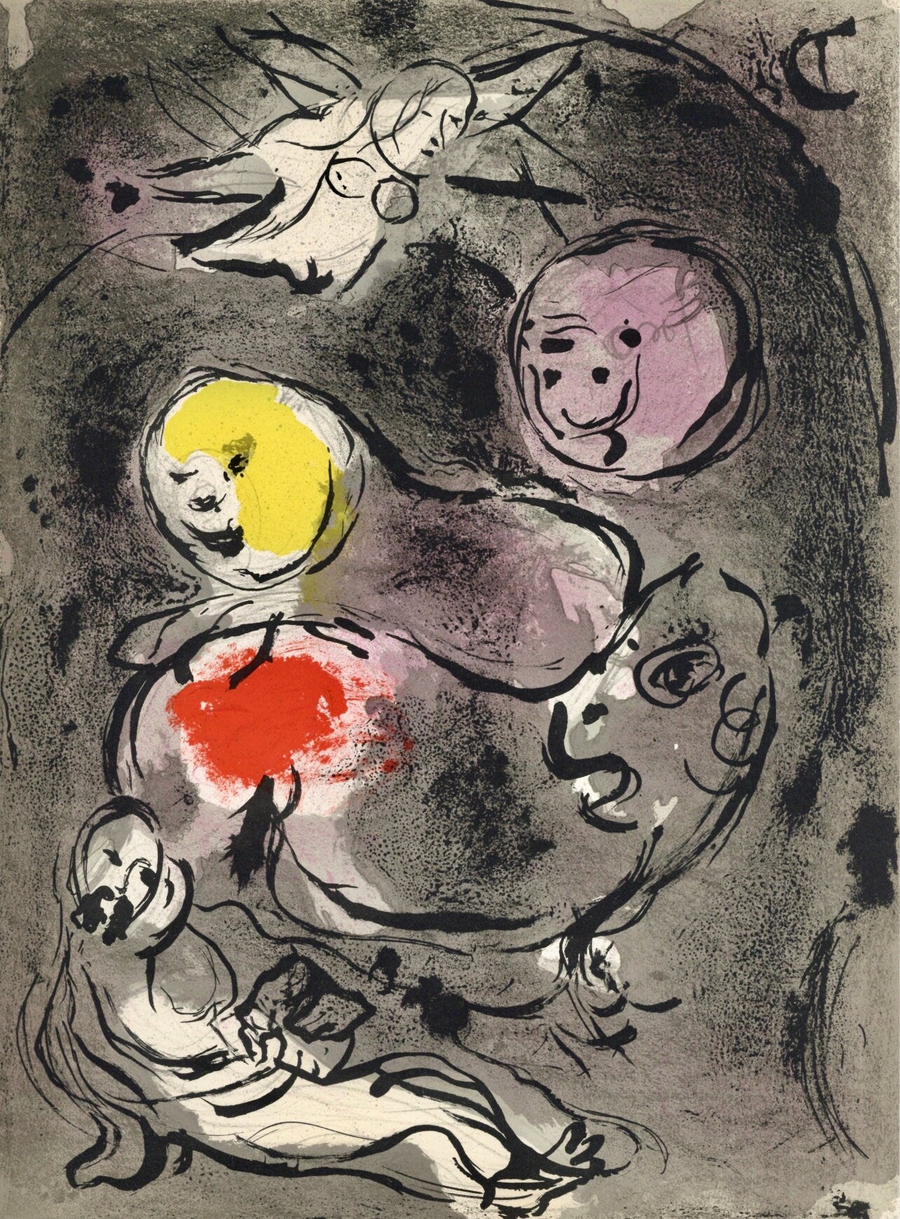 Marc Chagall, Daniel (Mourlot 117-46; Cramer 25), Drawings from the Bible by Marc Chagall, Verve: Revue, Limited Edition Lithograph