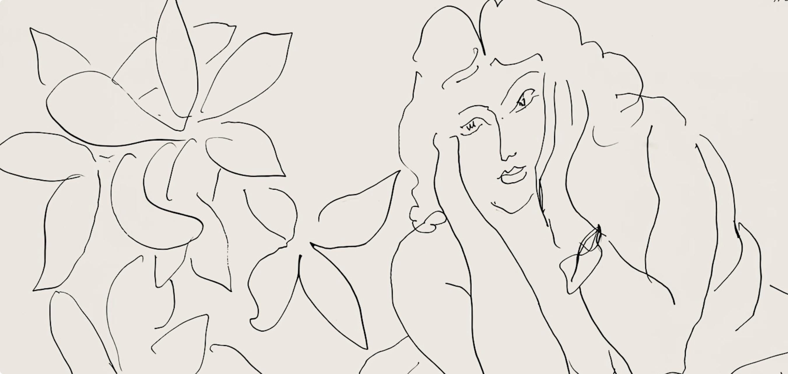 Henri Matisse, Série E, var. 13 (Duthuit 9), Henri Matisse, Dessins, Thèmes et variations, Limited Edition Lithograph
