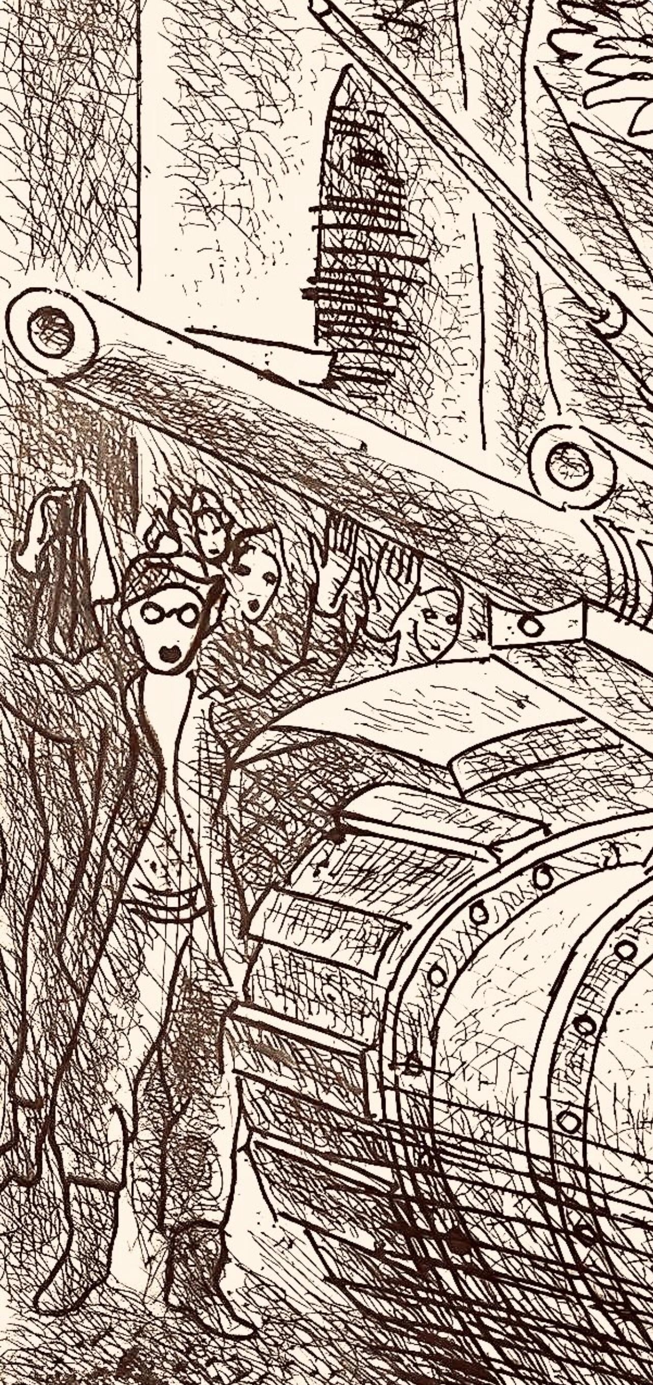 Louis Touchagues, Composition, Jours de gloire, Histoire de la libération de Paris, Limited Edition Etching