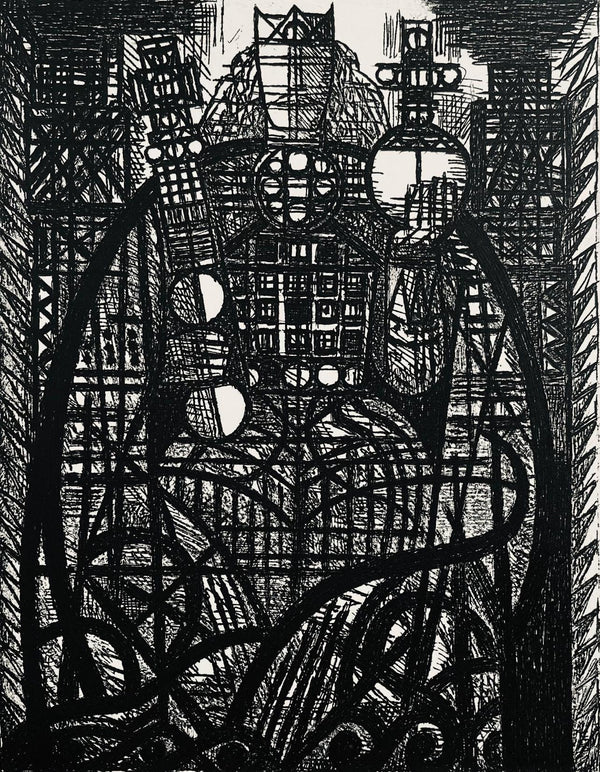 Marcel Gromaire, Le Roi Malcolm, Scène XXV, Shakespeare, Macbeth, Eaux-fortes de Gromaire, Limited Edition Etching