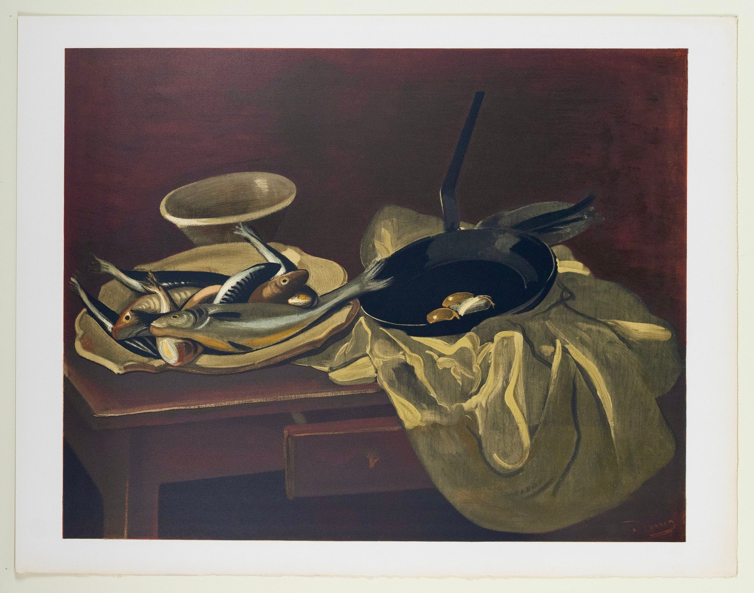 André Derain, Nature morte aux Poissons et a La Poêle, André Derain, Collection Pierre Lévy, Limited Edition Lithograph