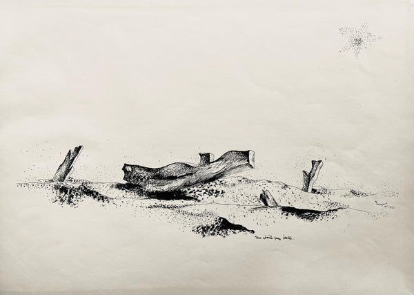 Jean Lurçat, une étoile sans étable, huit dessins à la plume, Limited Edition Lithograph