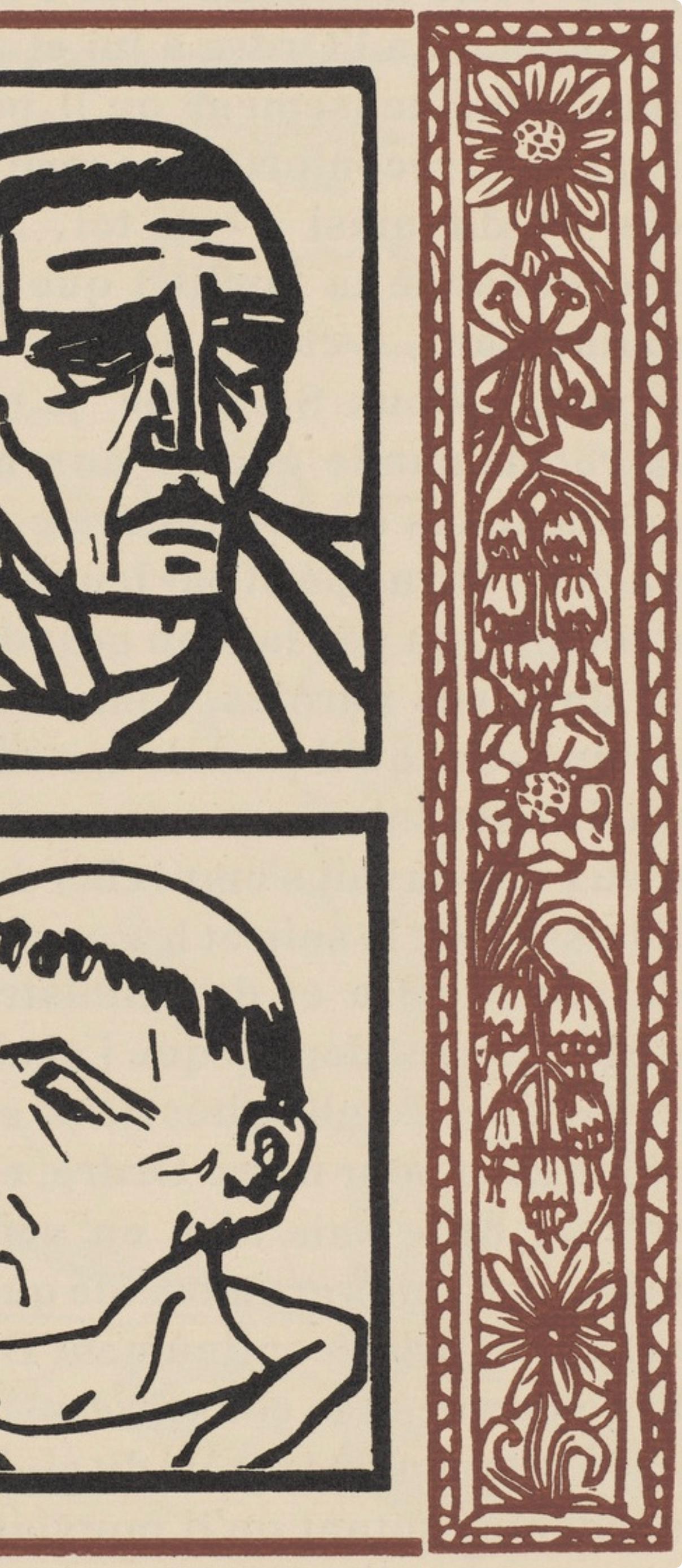 Émile Bernard, Composition (Morane, No. 100), Les Petites Fleurs de St. Françoise, Limited Edition Woodcut