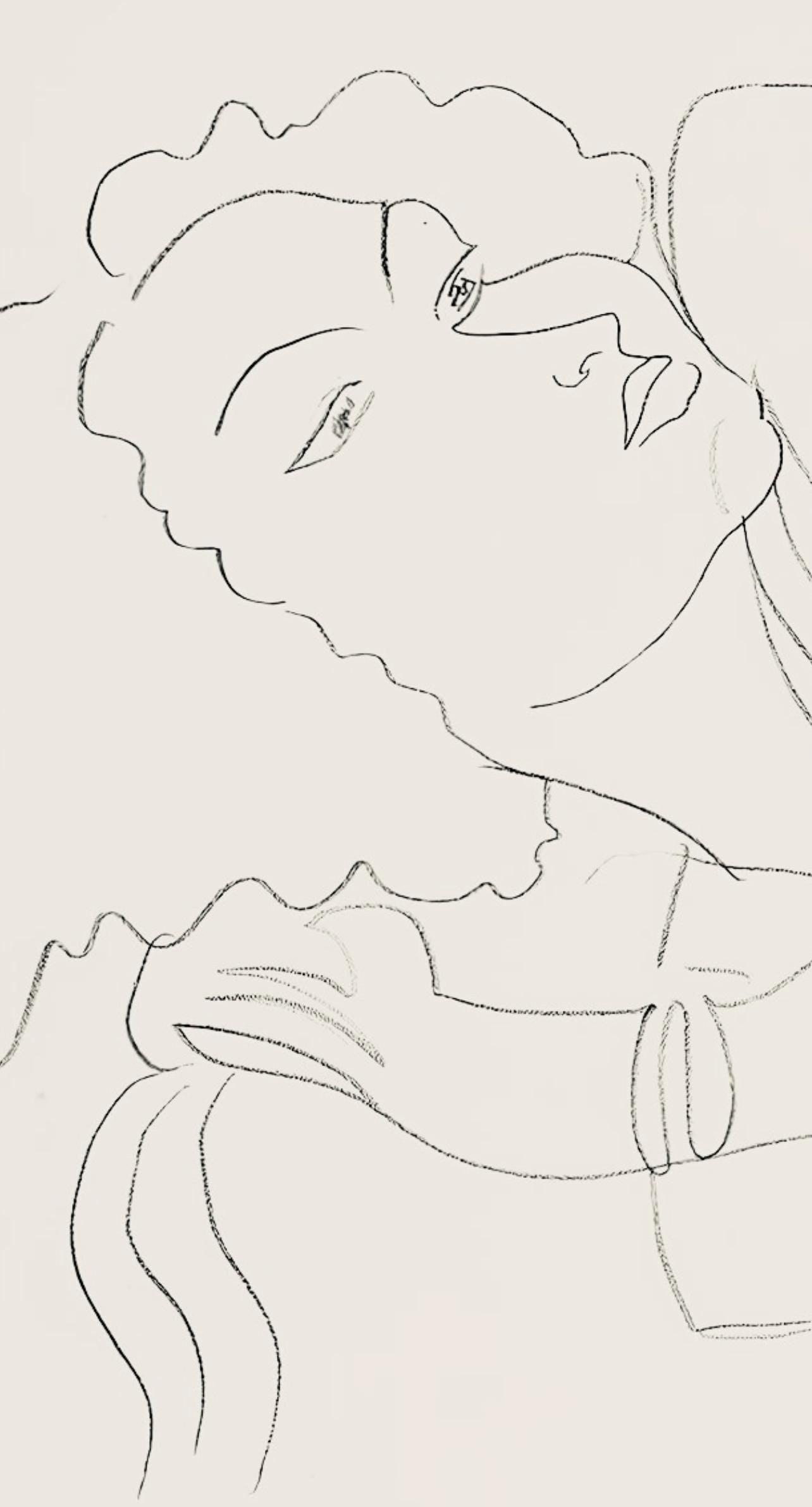 Henri Matisse, Série F, var. 7 (Duthuit 9), Henri Matisse, Dessins, Thèmes et variations, Limited Edition Lithograph