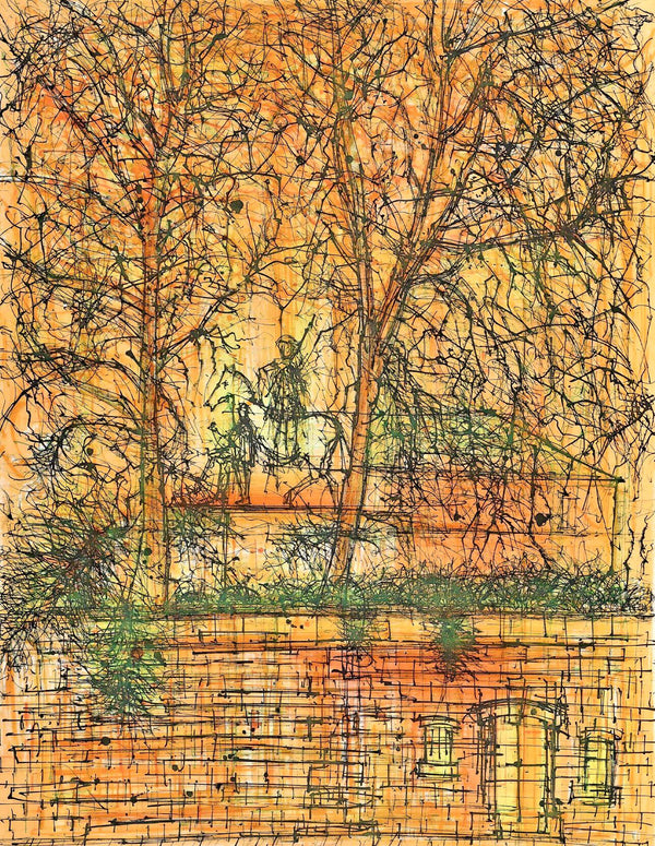 Jean Carzou, Homme à cheval, Regards sur Paris, Limited Edition Lithograph