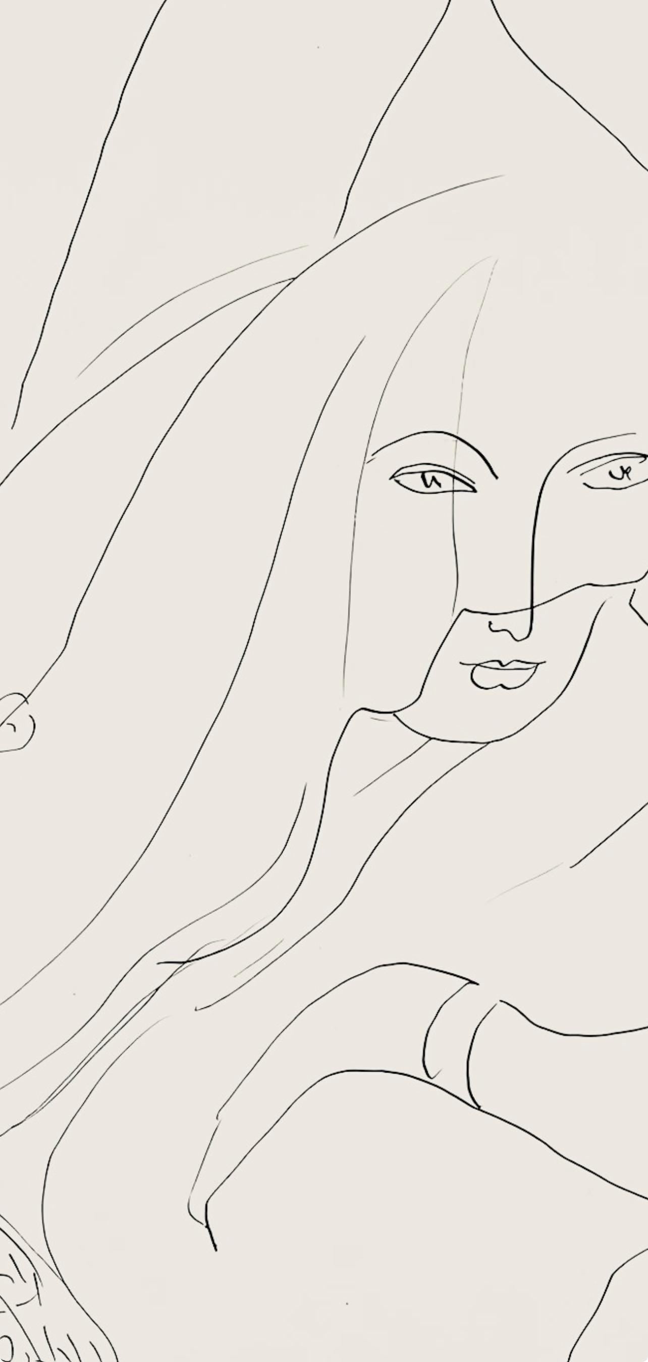 Henri Matisse, Série V, var. 7 (Duthuit 9), Henri Matisse, Dessins, Thèmes et variations, Limited Edition Lithograph