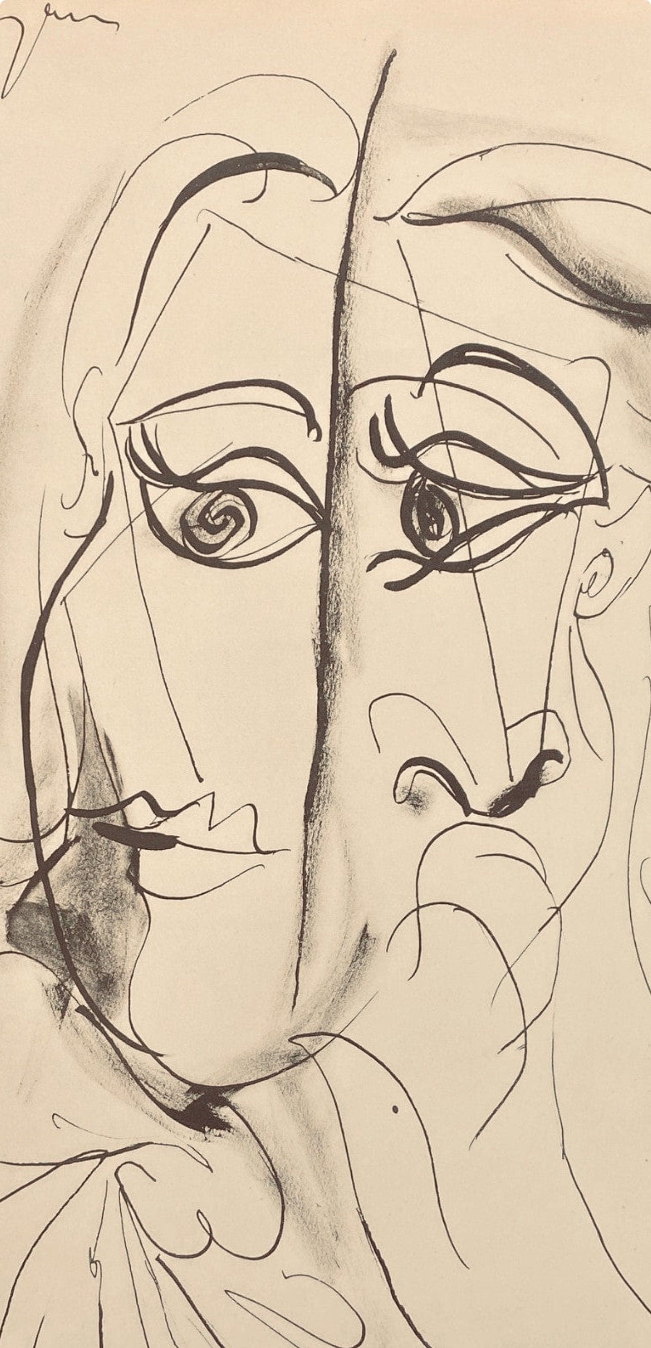 Pablo Picasso, Composition, Carnet de dessins de Picasso, Cahiers d’Art, Limited Edition Lithograph