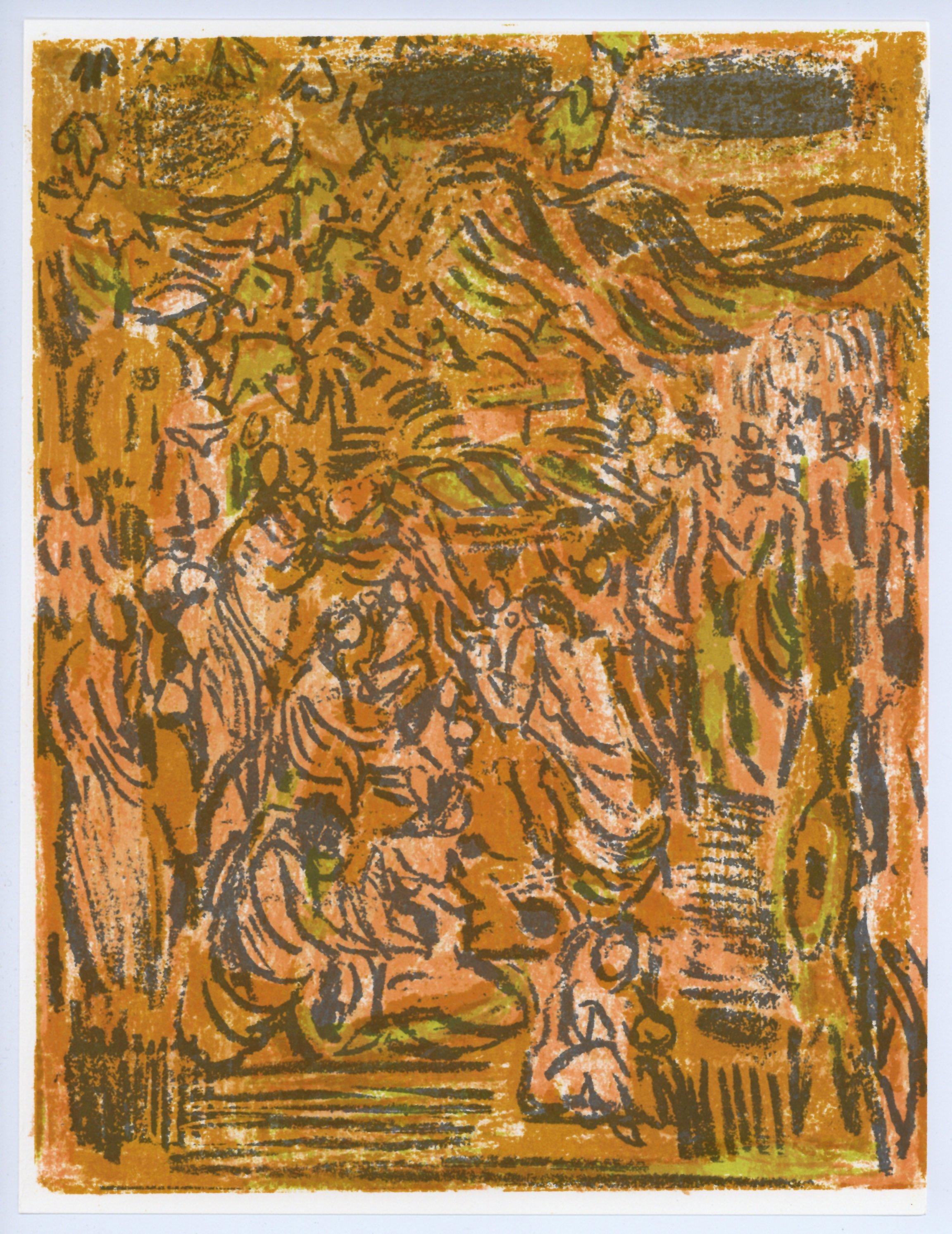 André Cottavoz, Composition, L'Odyssée, Limited Edition Lithograph
