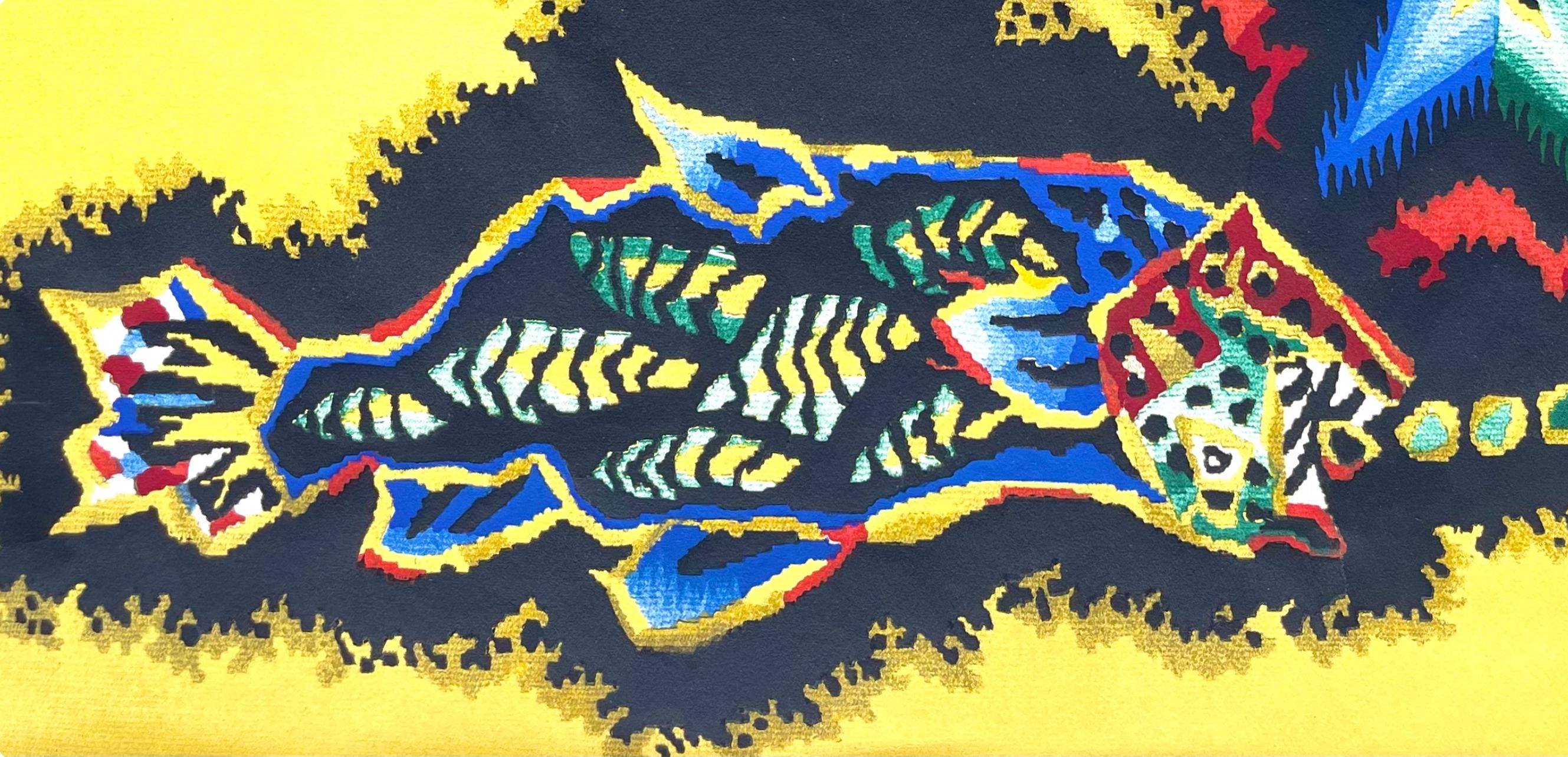 Jean Lurçat, Le Poisson (Pieces), Les Signes du zodiaque, Limited Edition Lithograph