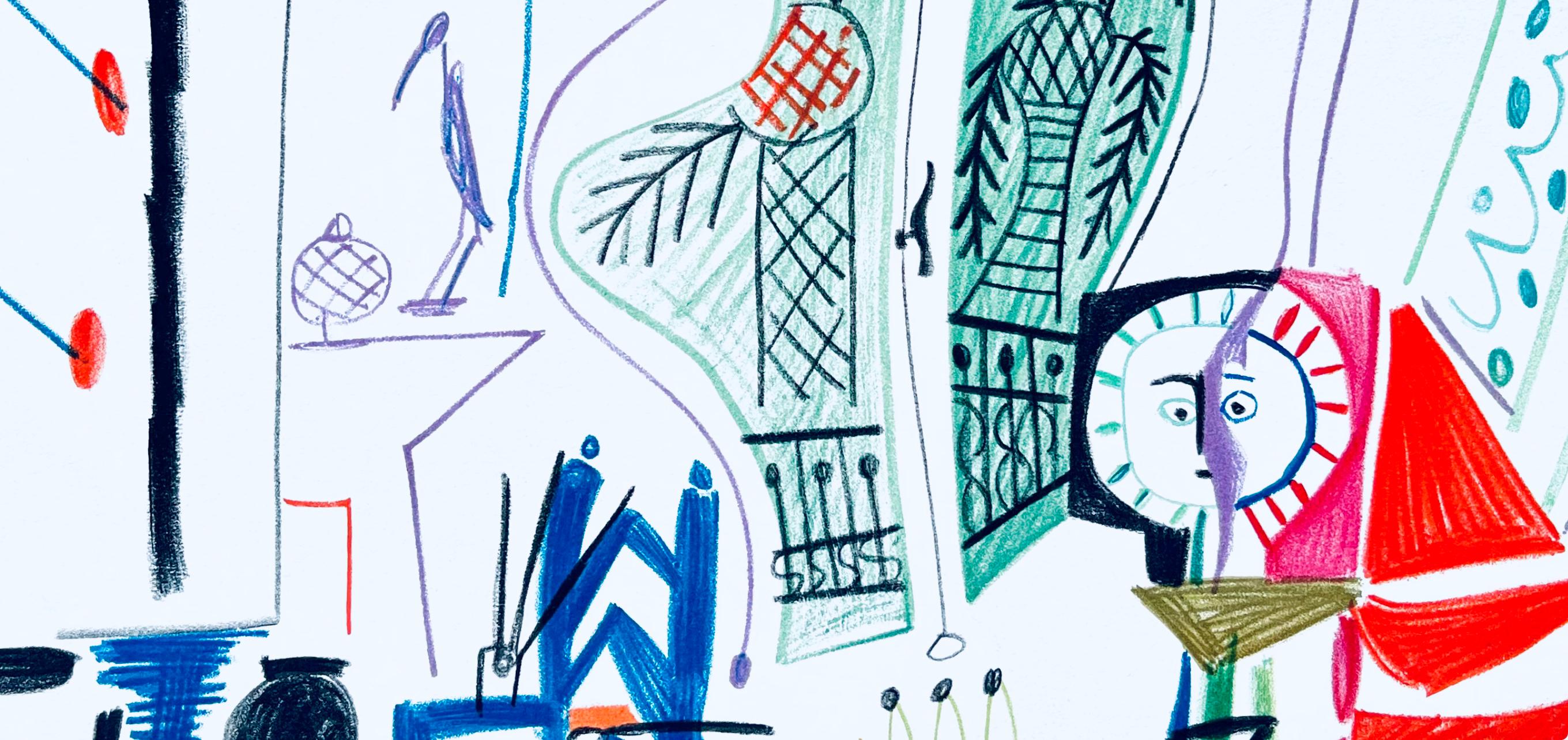 Pablo Picasso, Composition (Cramer 101), Carnet de la Californie, Limited Edition Lithograph