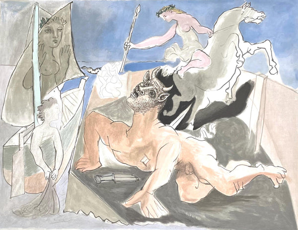 Pablo Picasso, Composition Avec Minotaur, Marina Picasso Collection, Official Limited Edition Lithograph