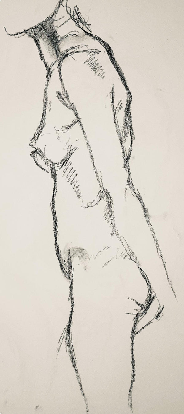 Ian Hornak, Renaissance Female Nude Figure Study, 1963, Original Drawing