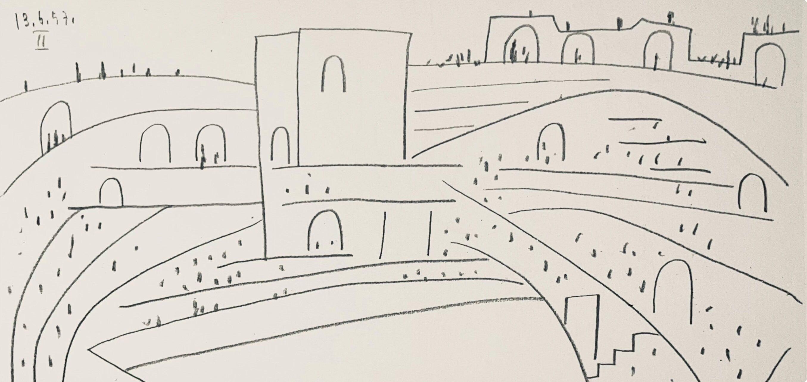 Pablo Picasso, Composition (Bloch 1276; Czwiklitzer 23), Toros y Toreros, Limited Edition Lithograph