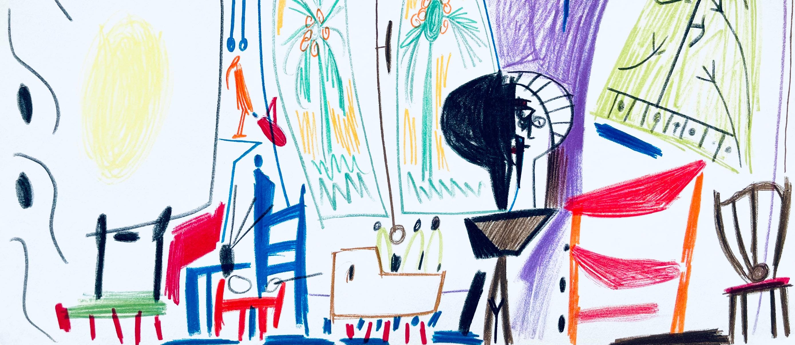 Pablo Picasso, Composition (Cramer 101), Carnet de la Californie, Limited Edition Lithograph