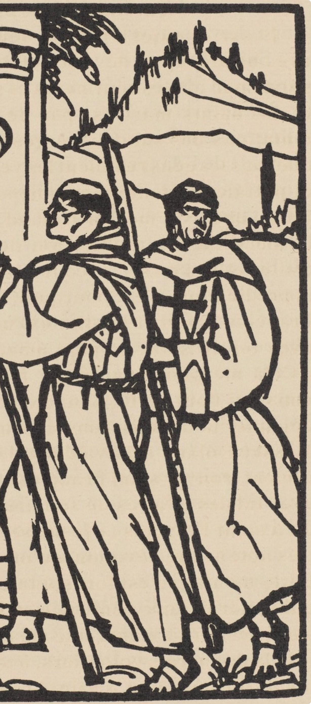 Émile Bernard, Composition (Morane, No. 100), Les Petites Fleurs de St. Françoise, Limited Edition Woodcut