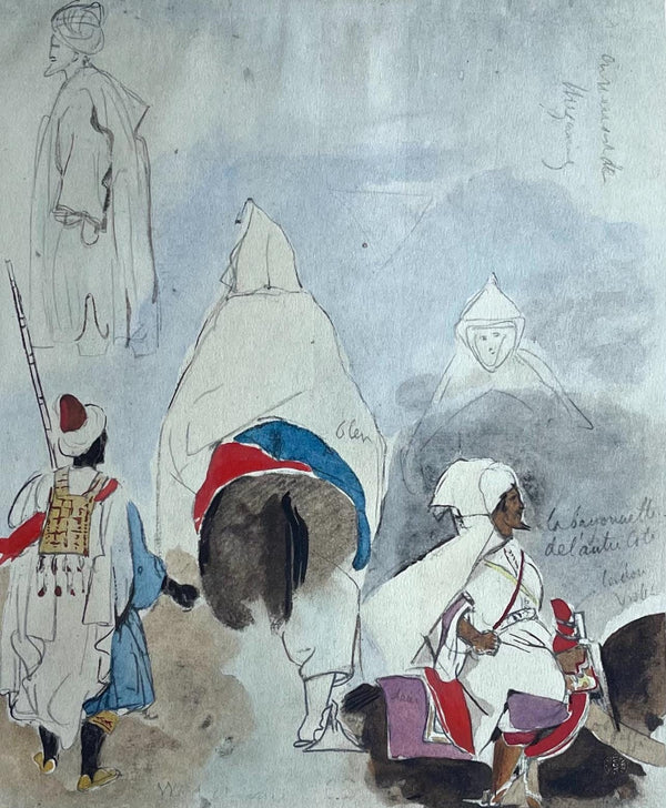 Eugène Delacroix, Composition, Trente et un Dessins et Aquarelles du Maroc, Limited Edition Lithograph