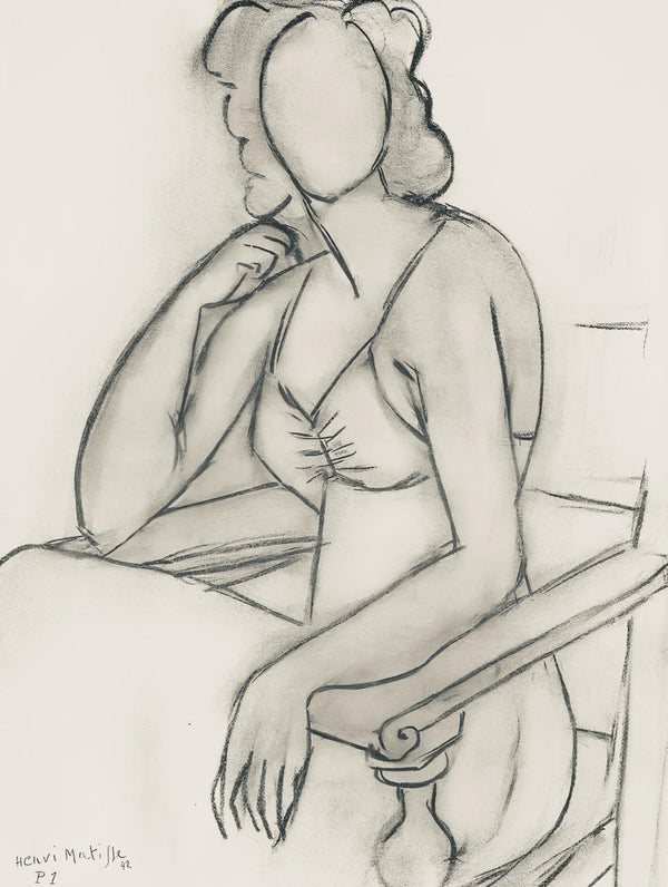 Henri Matisse, Série P, var. 1 (Duthuit 9), Henri Matisse, Dessins, Thèmes et variations, Limited Edition Lithograph